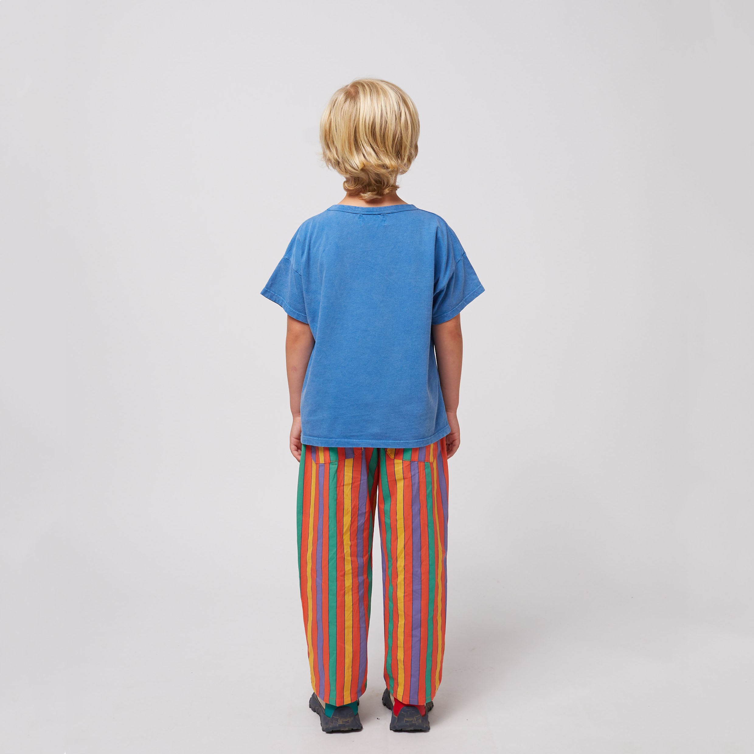 Boys & Girls Light Blue Printed Logo Cotton T-Shirt