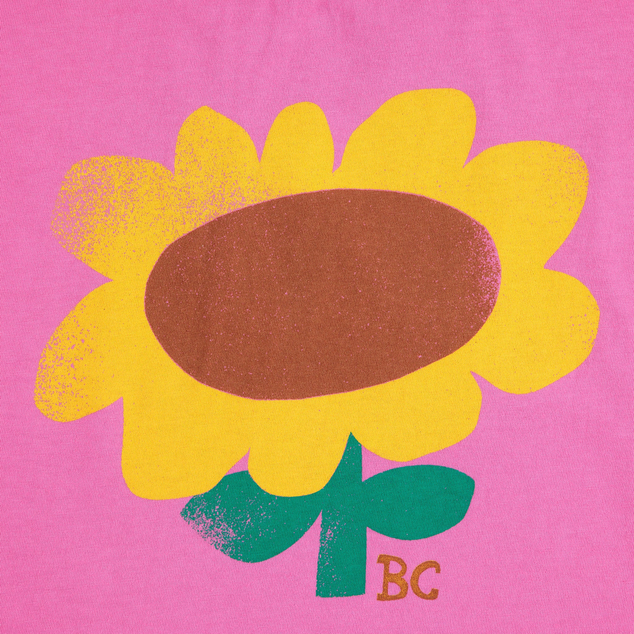 Girls Pink Printed Logo Cotton T-Shirt