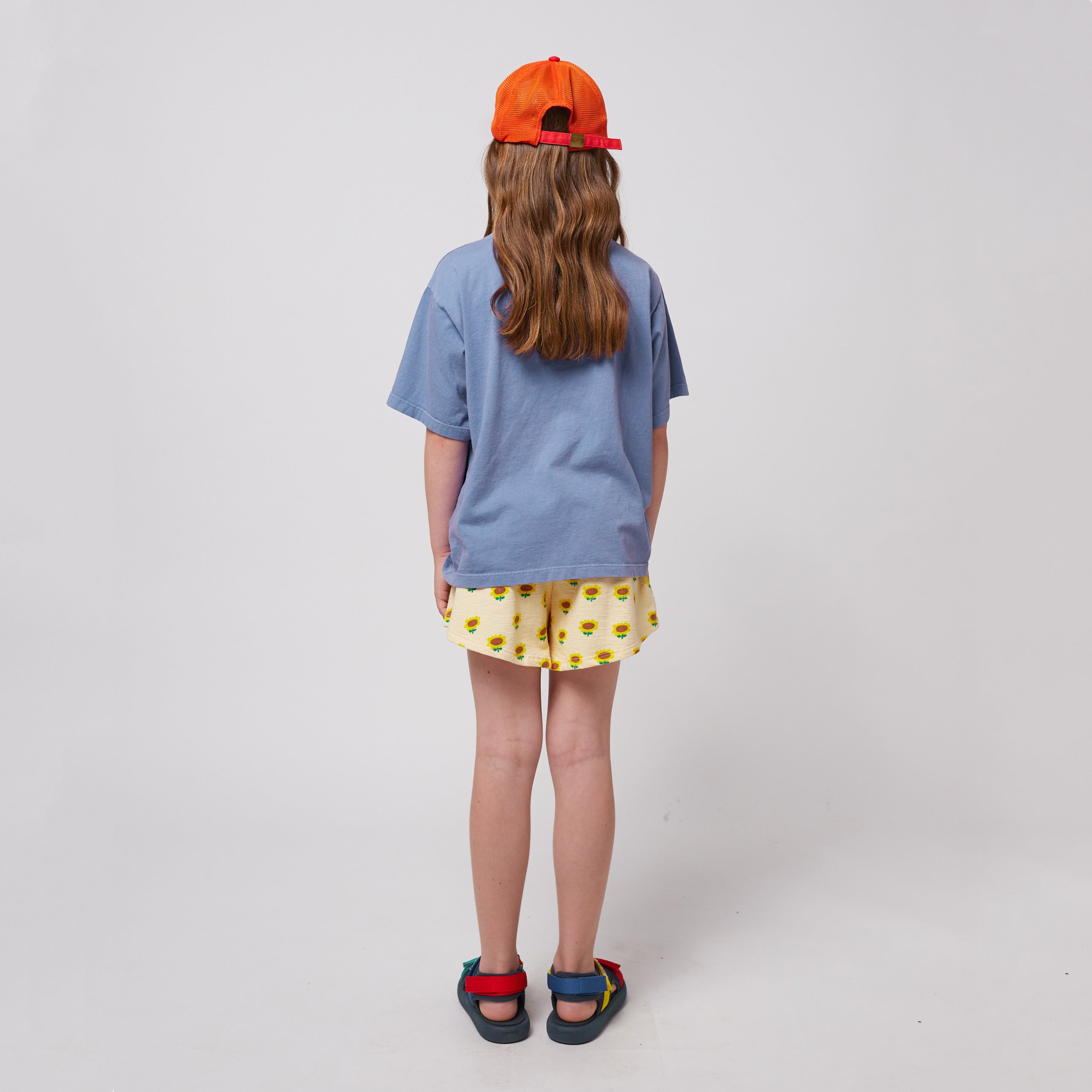 Boys & Girls Blue Printed Logo Cotton T-Shirt