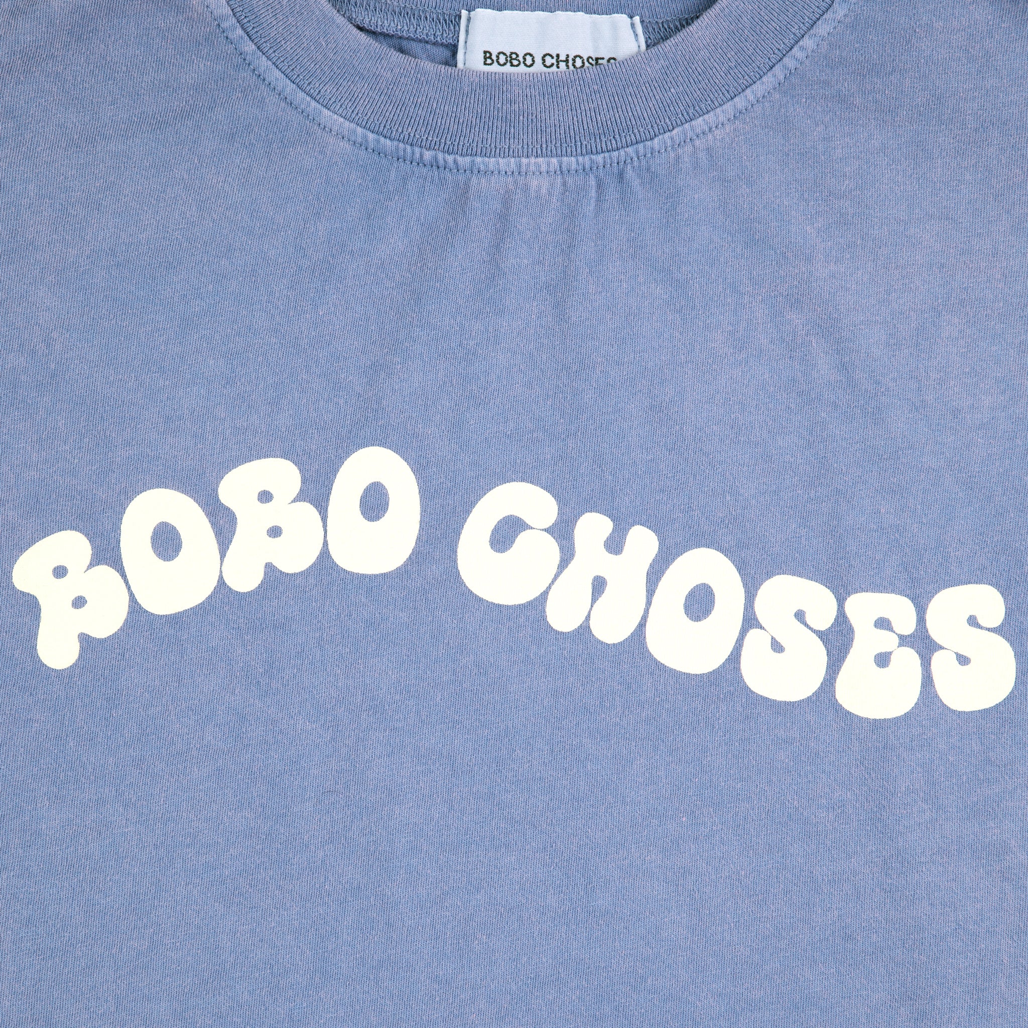 Boys & Girls Blue Printed Logo Cotton T-Shirt
