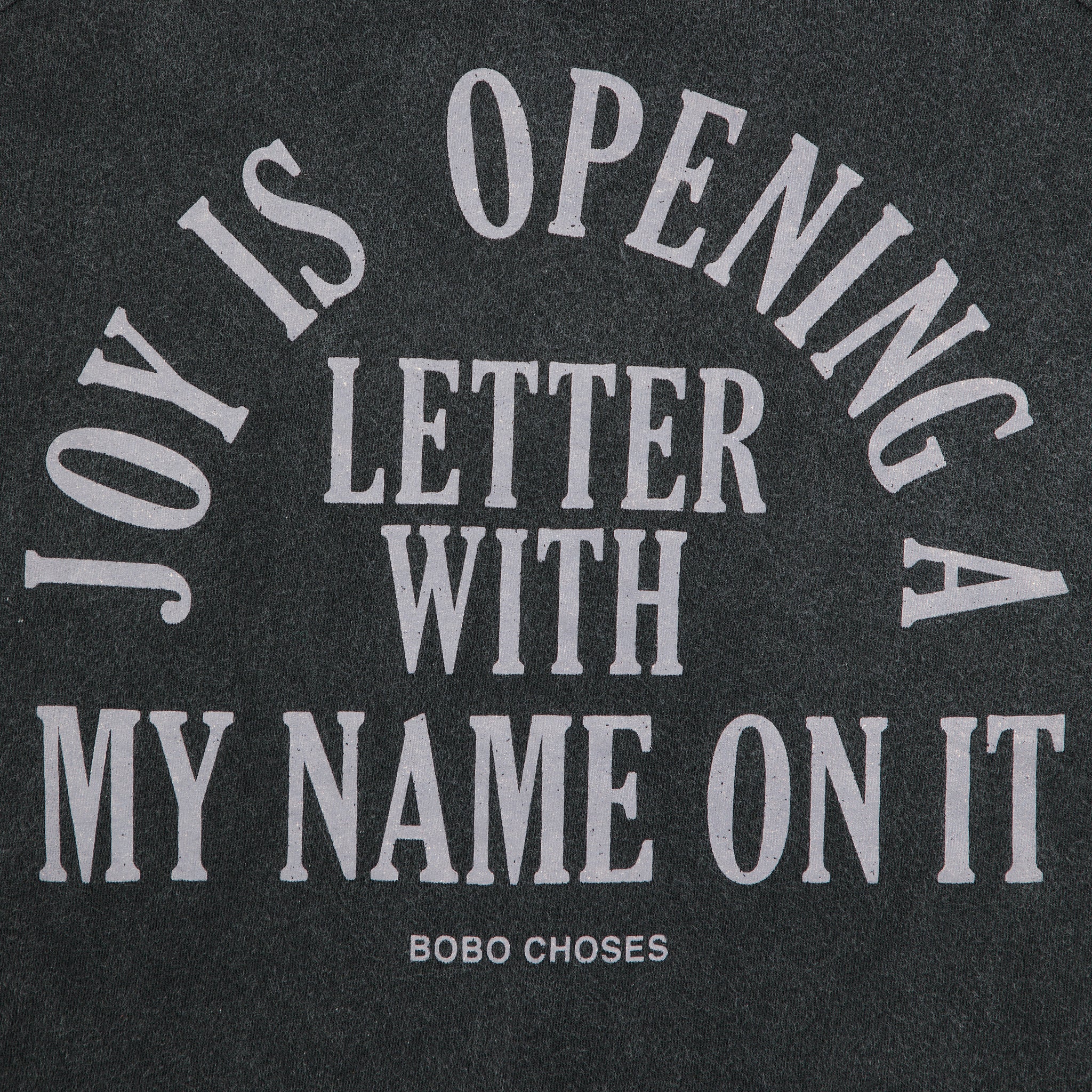 Boys Black Printed Letters Cotton Vest