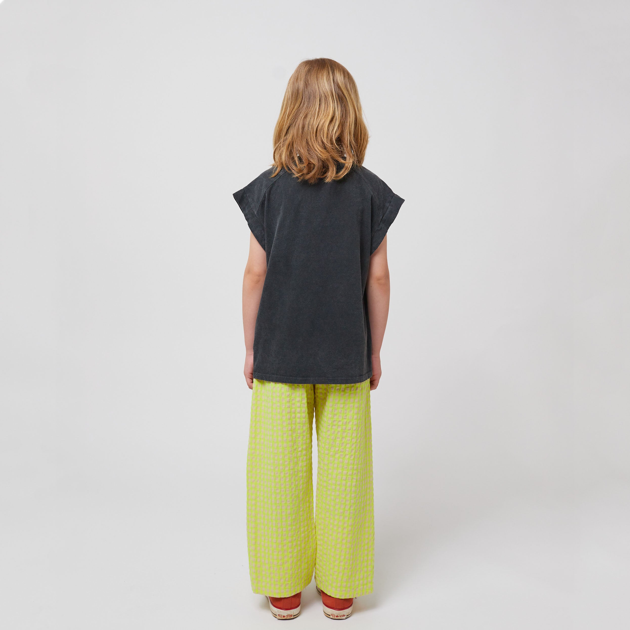 Boys Black Printed Letters Cotton Vest