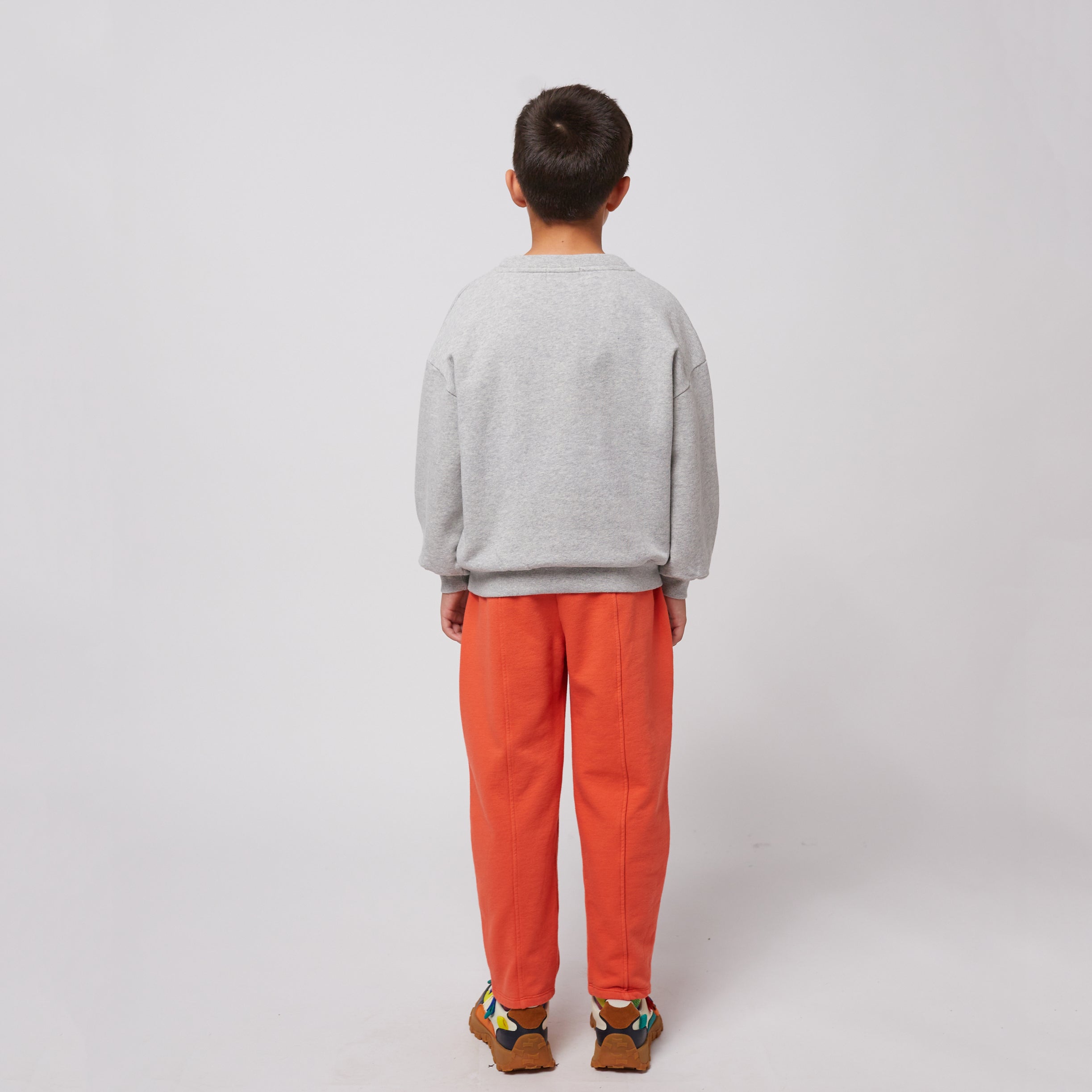 Boys & Girls Grey Printed Logo Cotton Sweatshirt