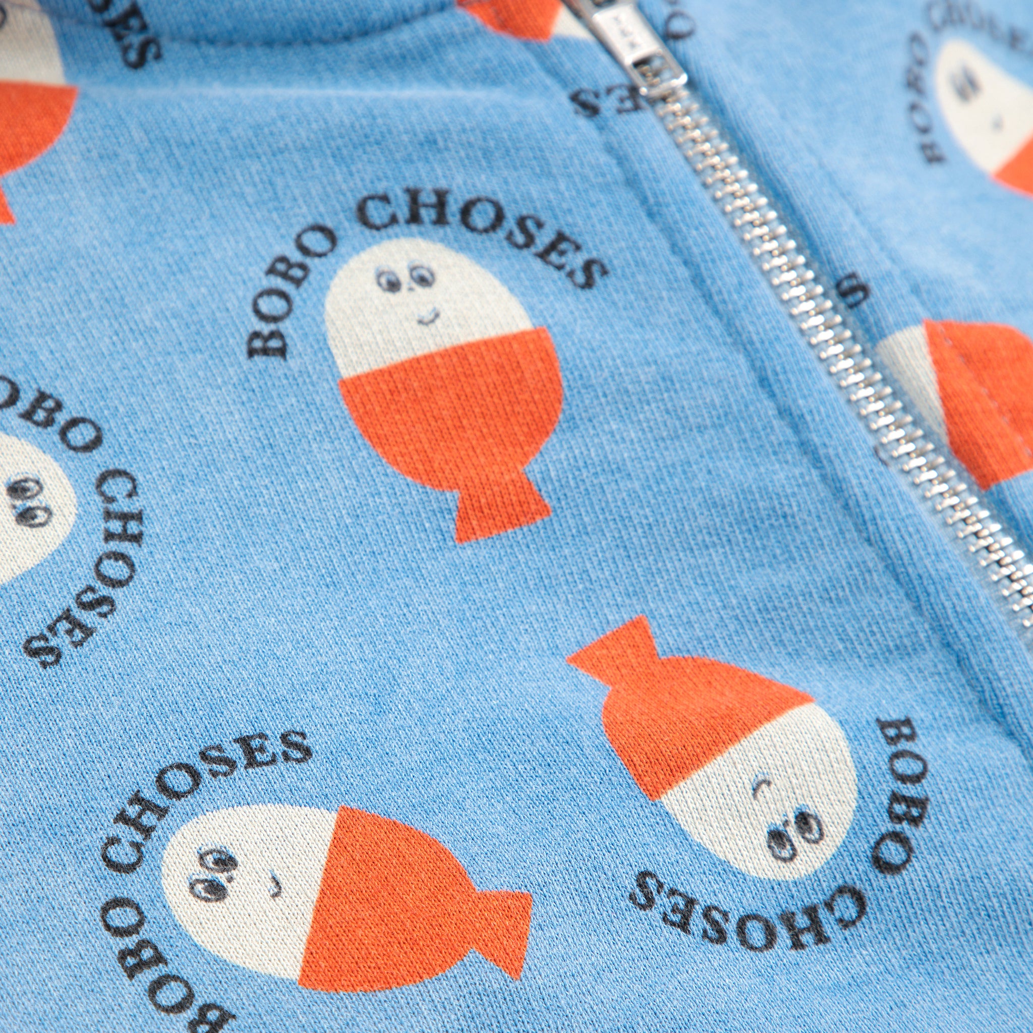 Boys & Girls Blue Printed Logo Cotton Jacket