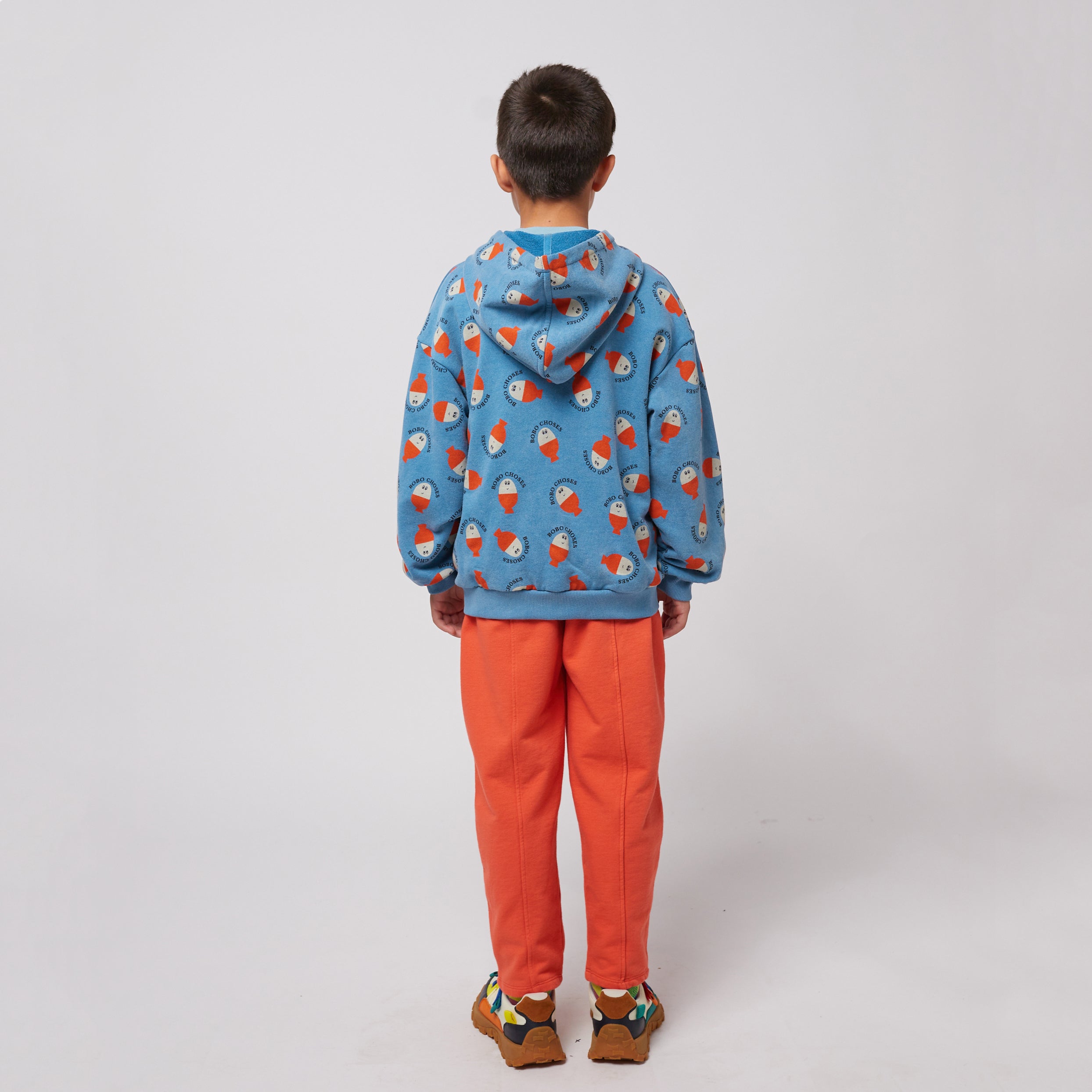 Boys & Girls Blue Printed Logo Cotton Jacket