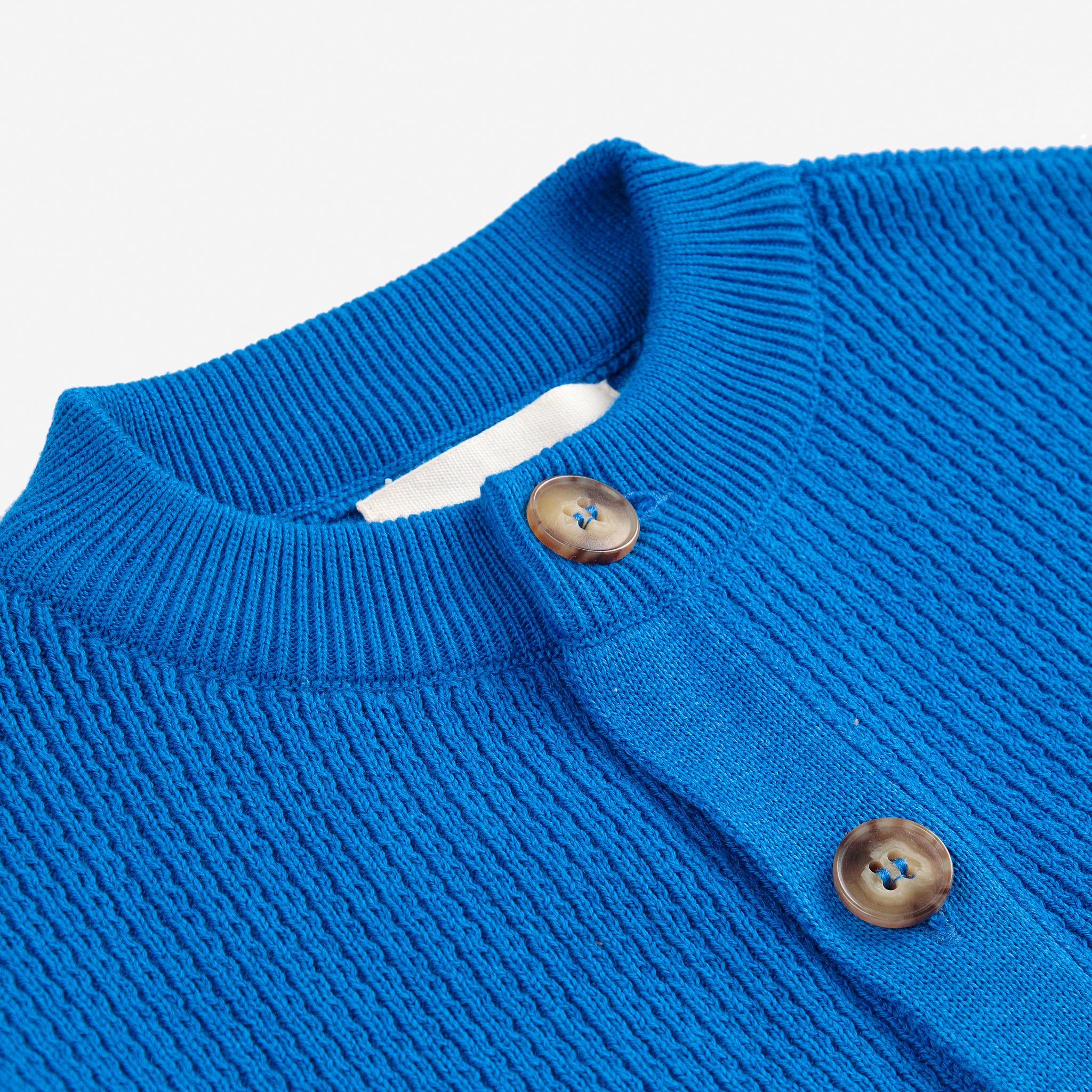 Boys & Girls Blue Smiling Embroidery Knit Cardigan