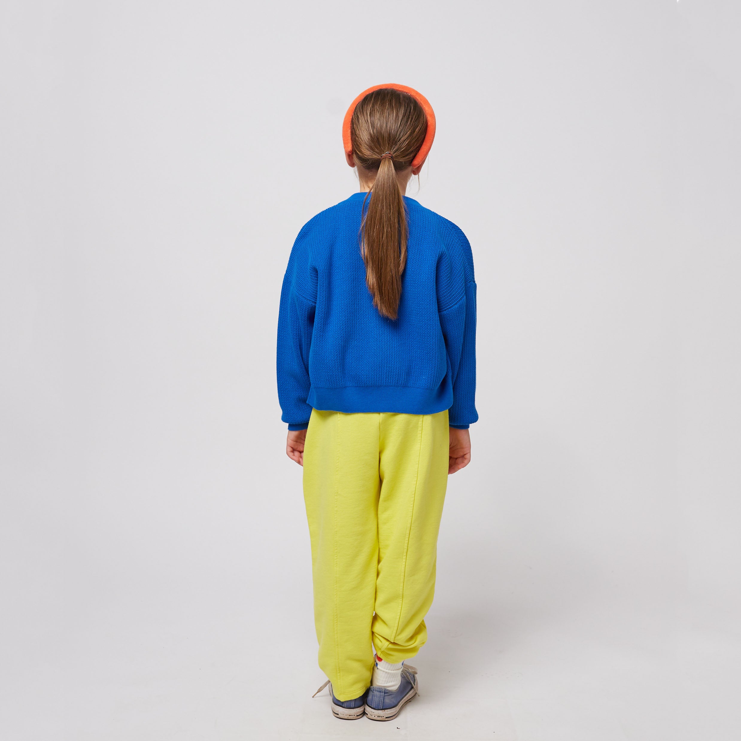 Boys & Girls Blue Smiling Embroidery Knit Cardigan
