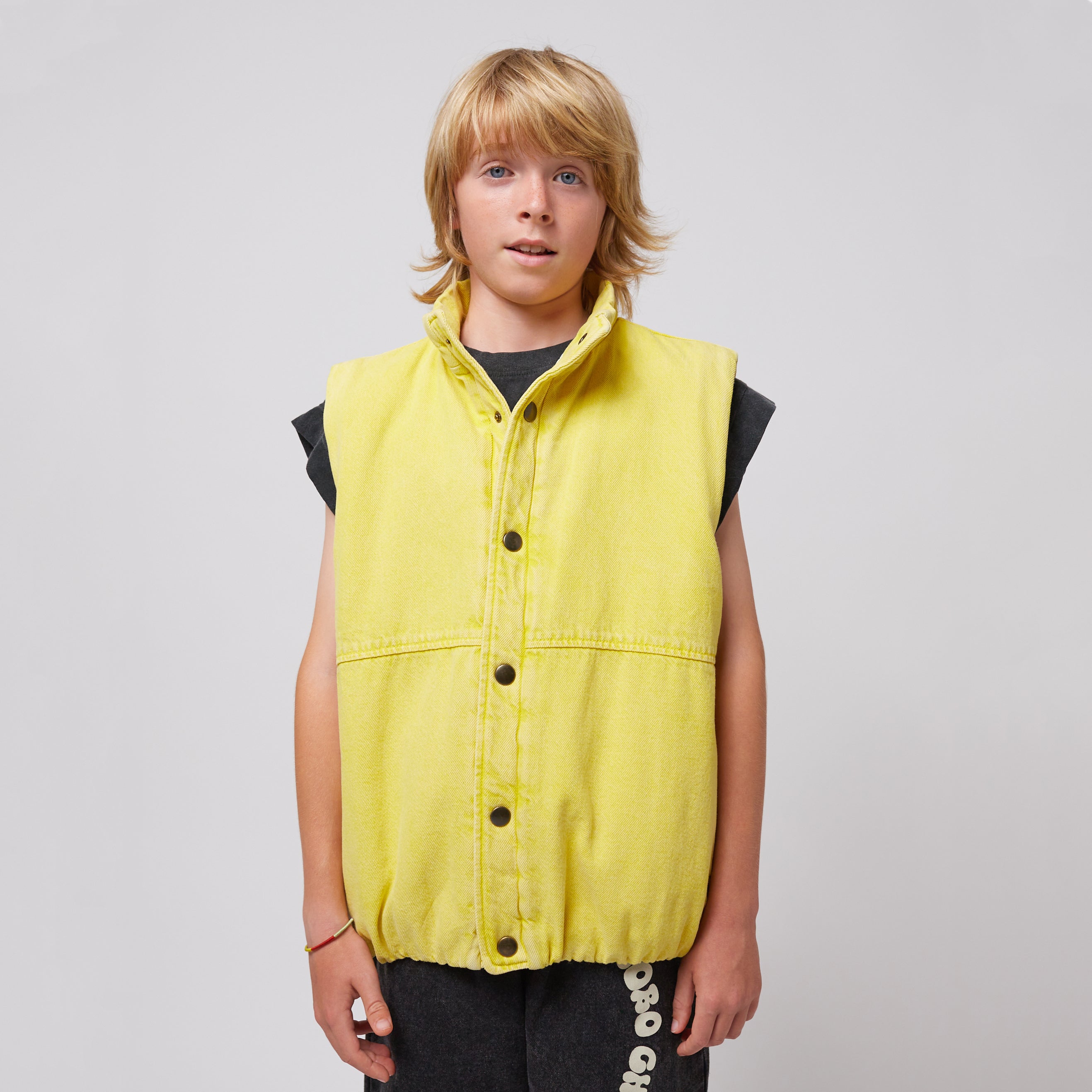 Boys & Girls Yellow Embroidery Gilet