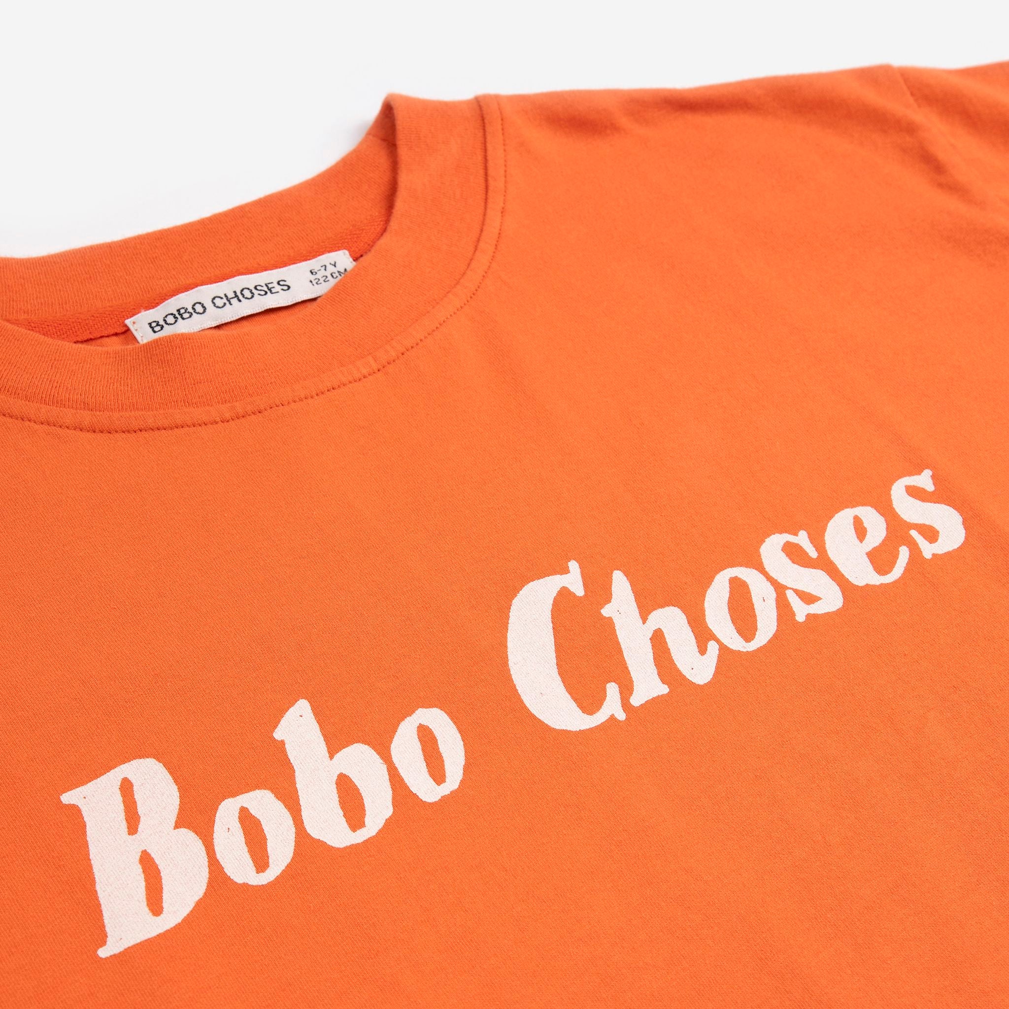 Boys & Girls Orange Logo Cotton T-Shirt