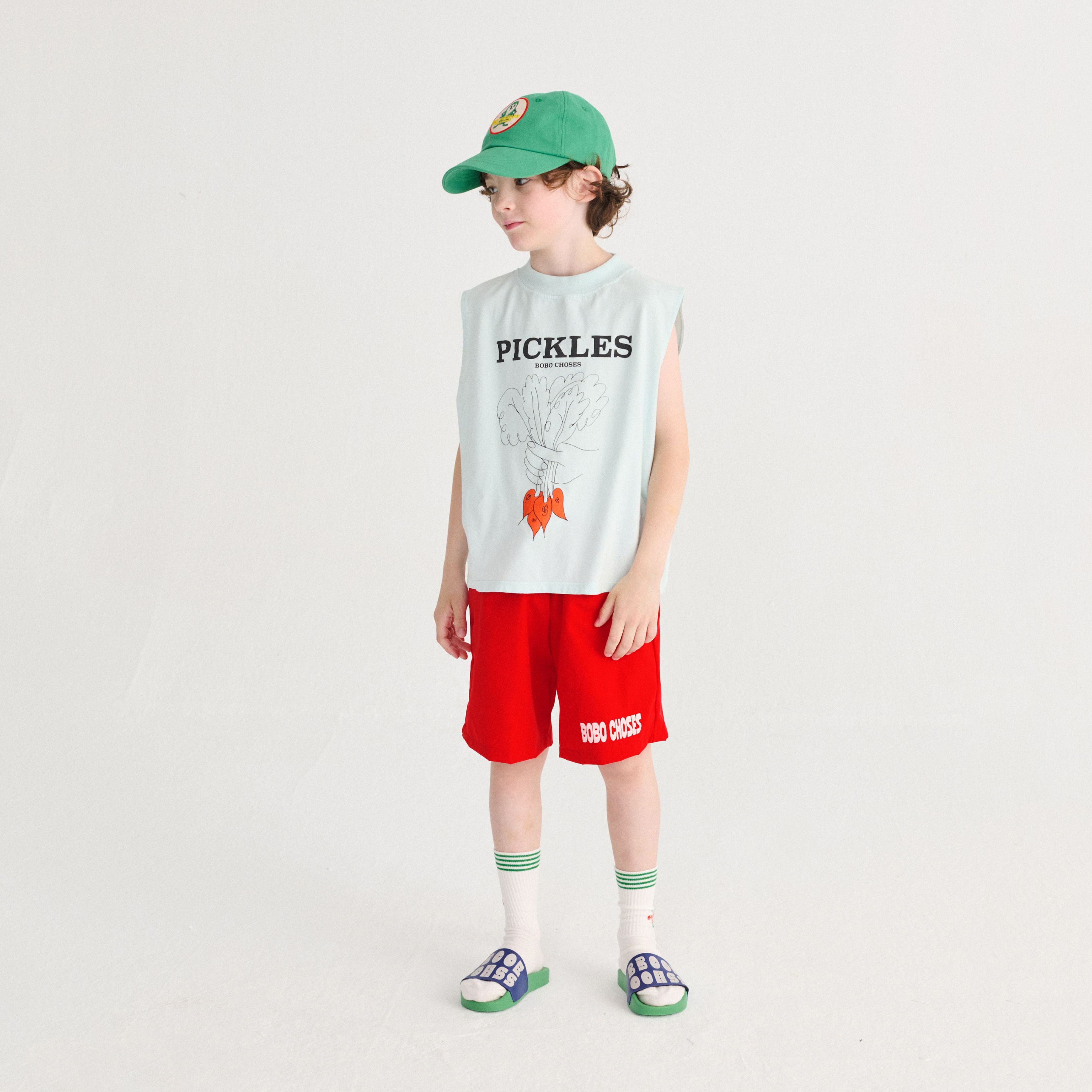 Boys Red Logo Swim Shorts