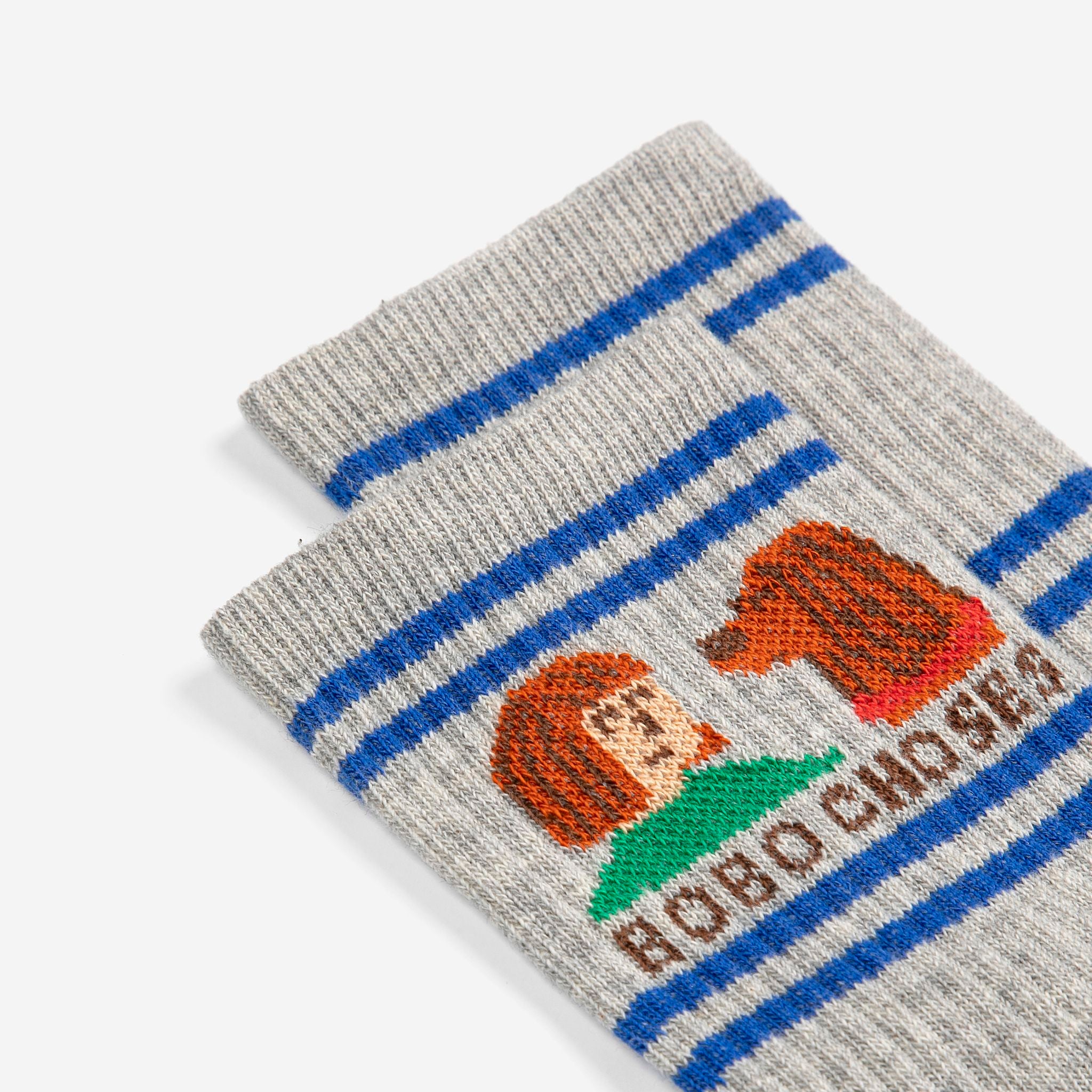 Boys & Girls Grey Logo Cotton Socks