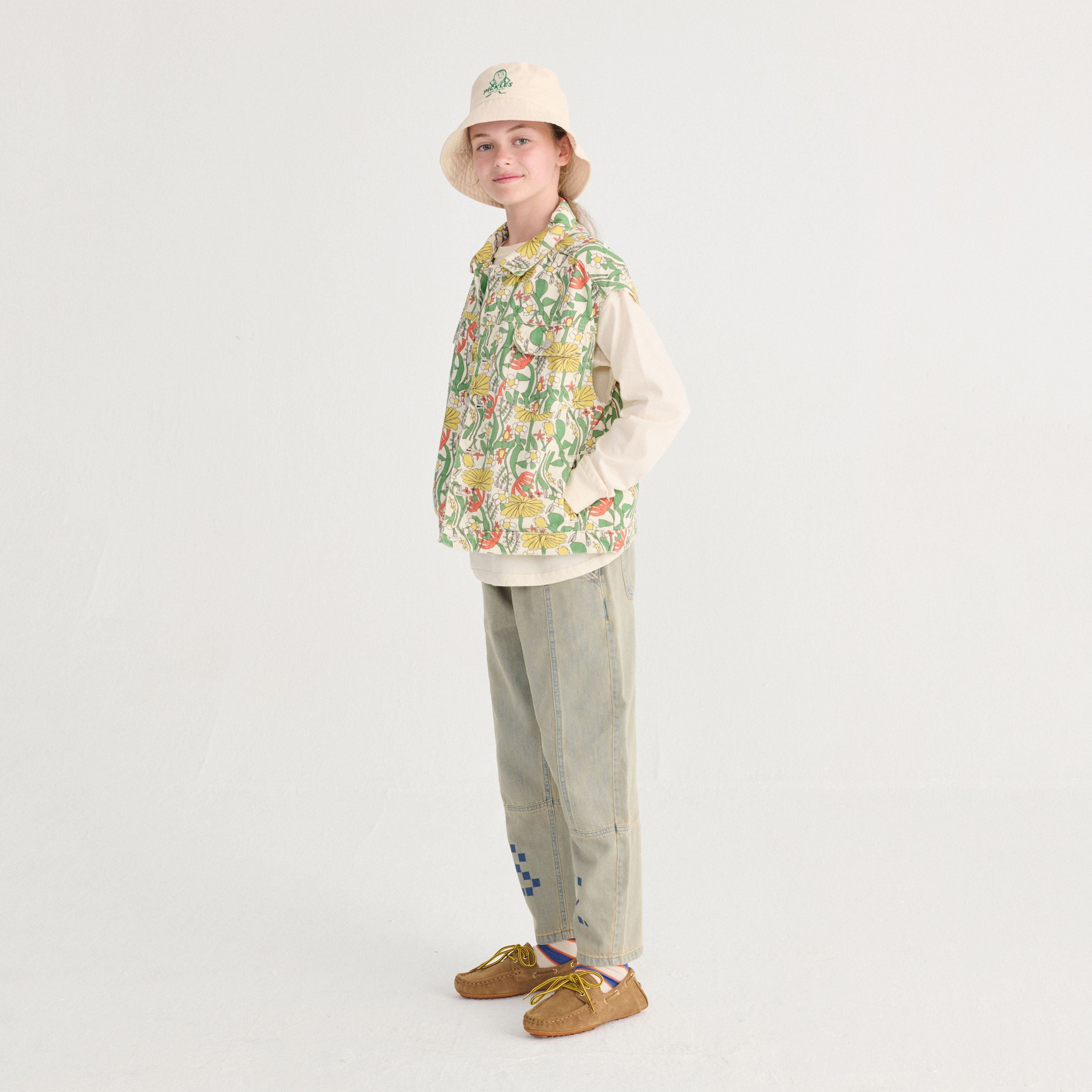Boys & Girls White Logo Reversible Bucket Hat
