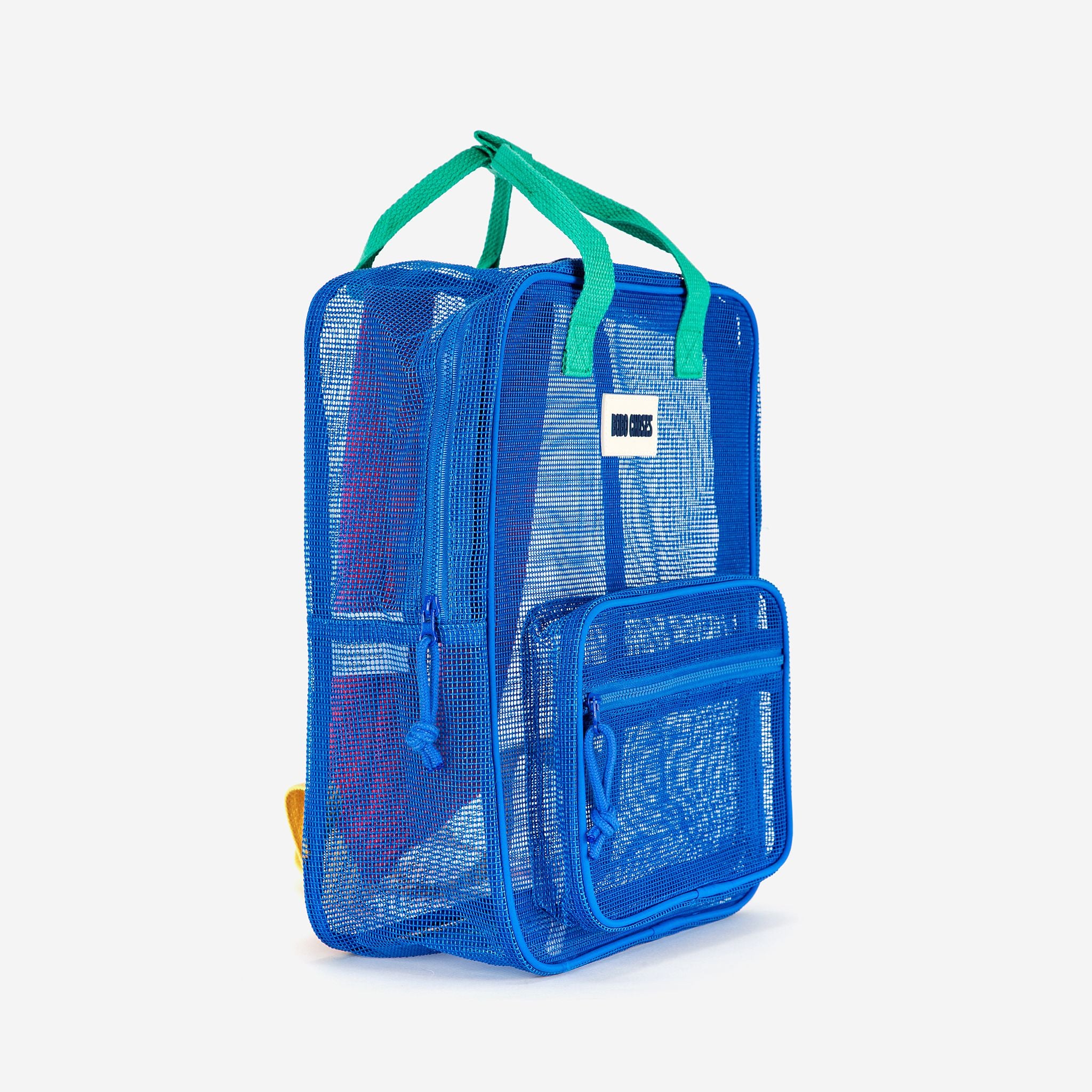Boys & Girls Blue Mesh Backpack(Height 28 x Width 22 x Depth 9 cm)
