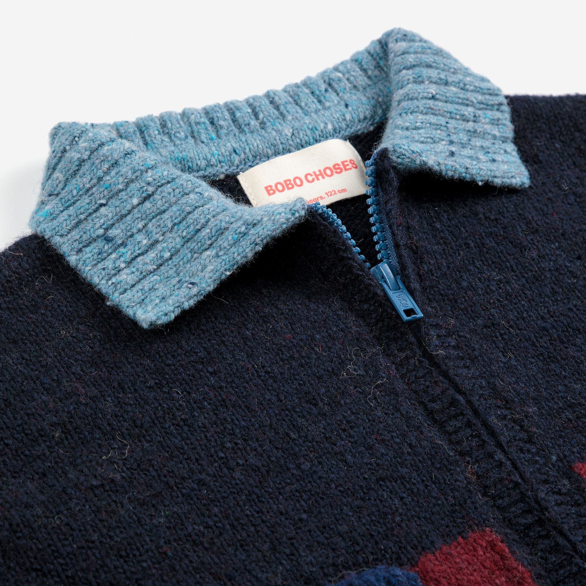 Boys Multicolor Wool Knit Cardigan