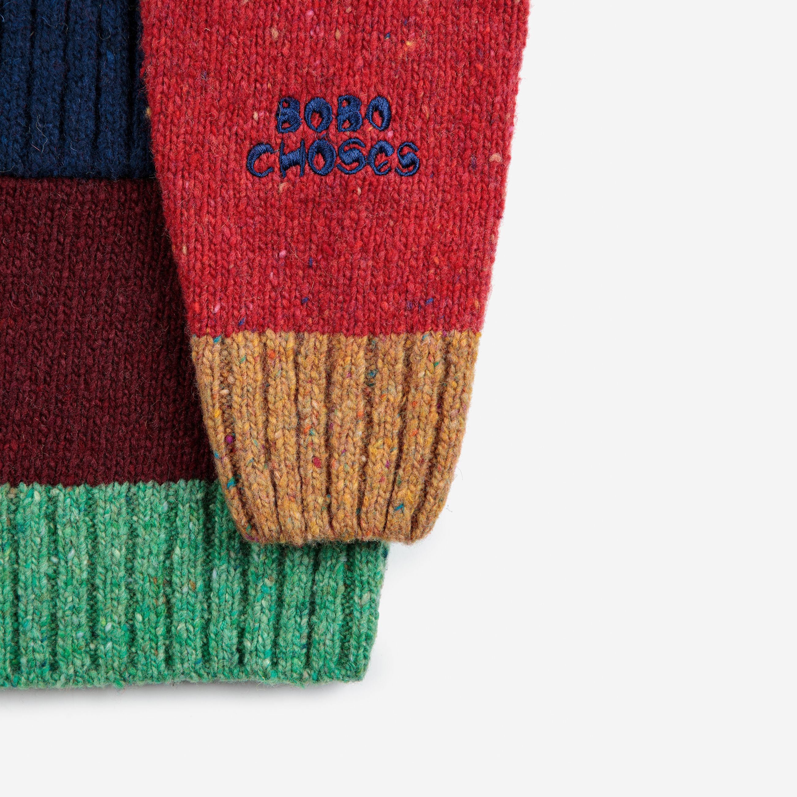 Boys Multicolor Wool Knit Cardigan