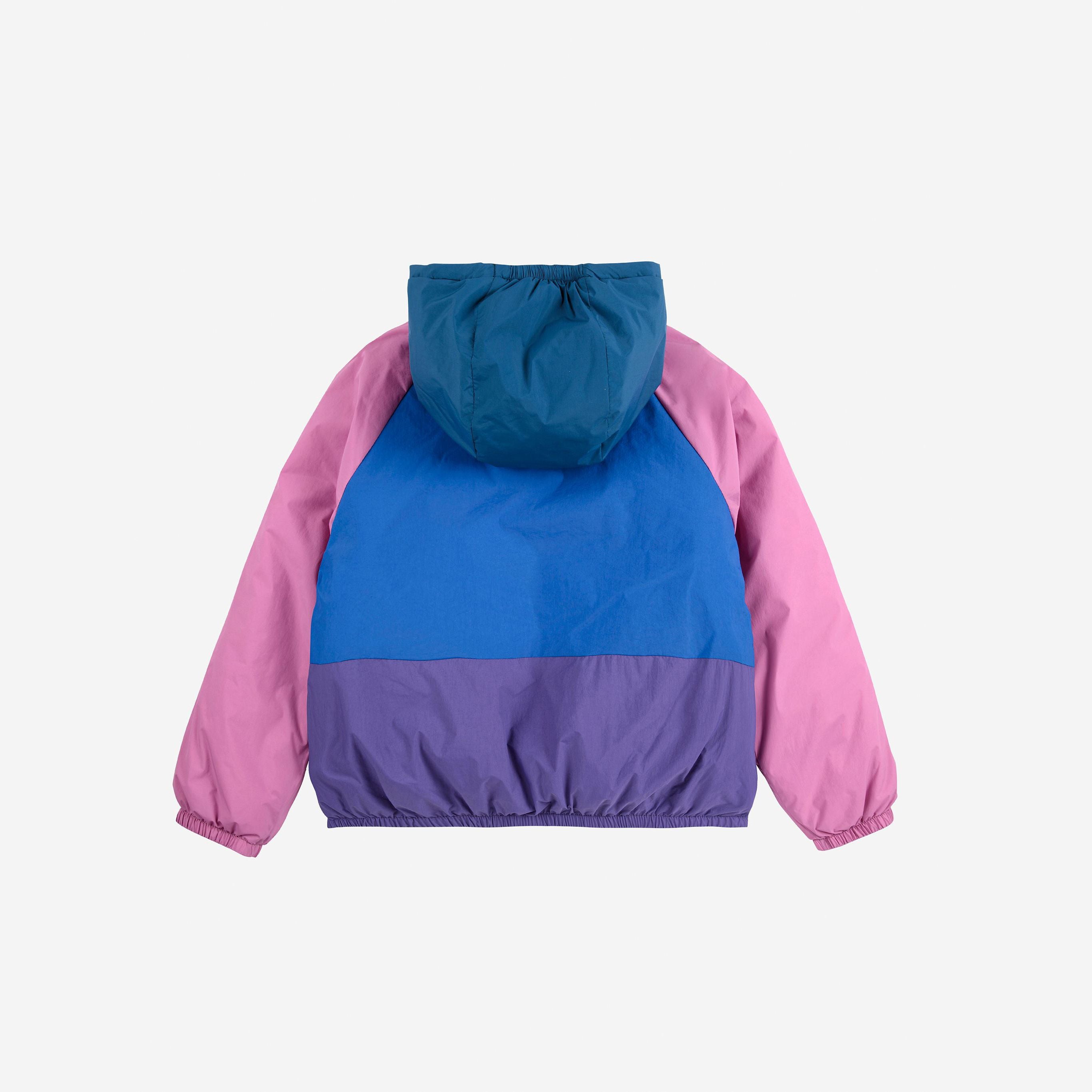 Girls Purple Lucky Printed Reversible Padded Jacket