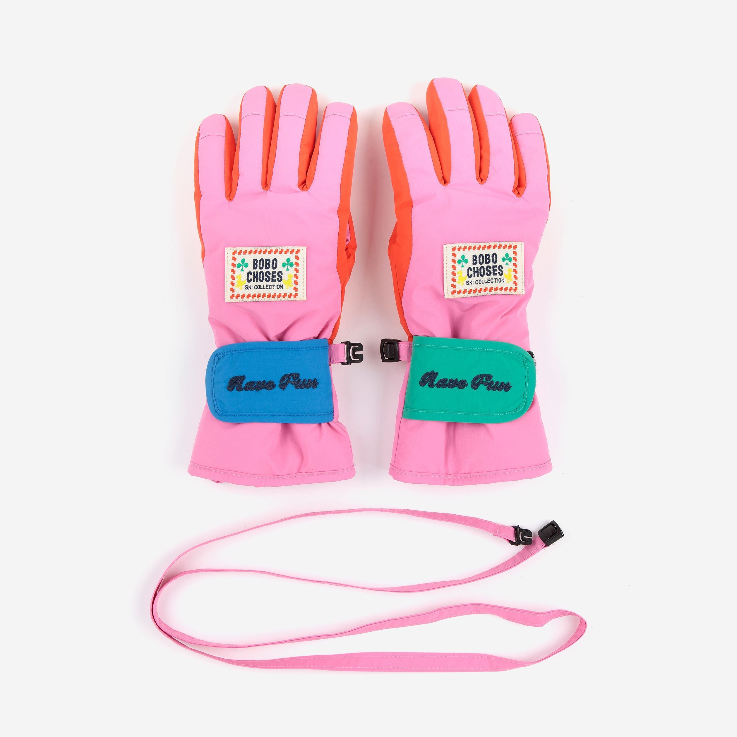 Girls Pink Ski Gloves