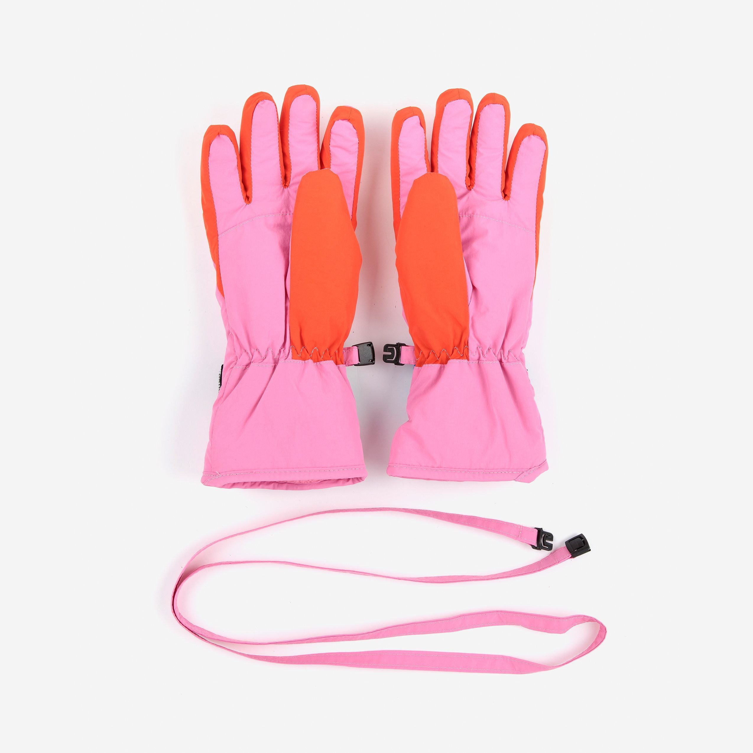 Girls Pink Ski Gloves