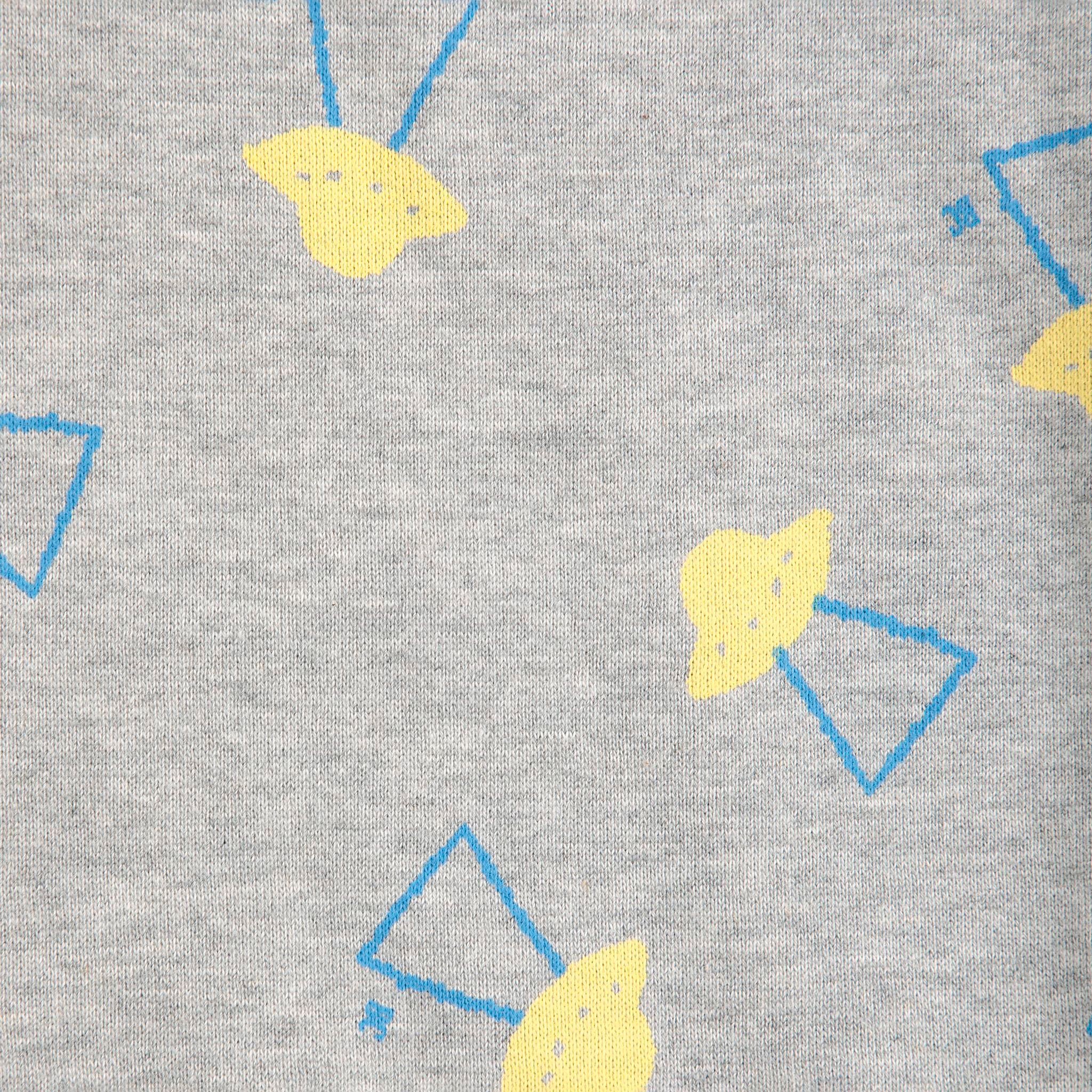 Baby Boys & Girls Grey Printed Cotton Sweatshirt