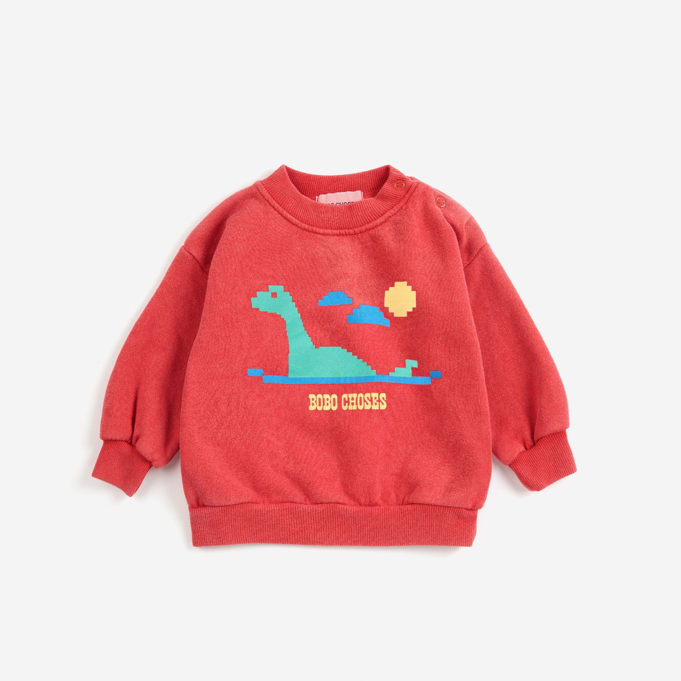 Baby Boys & Girls Red Printed Cotton Sweatshirt
