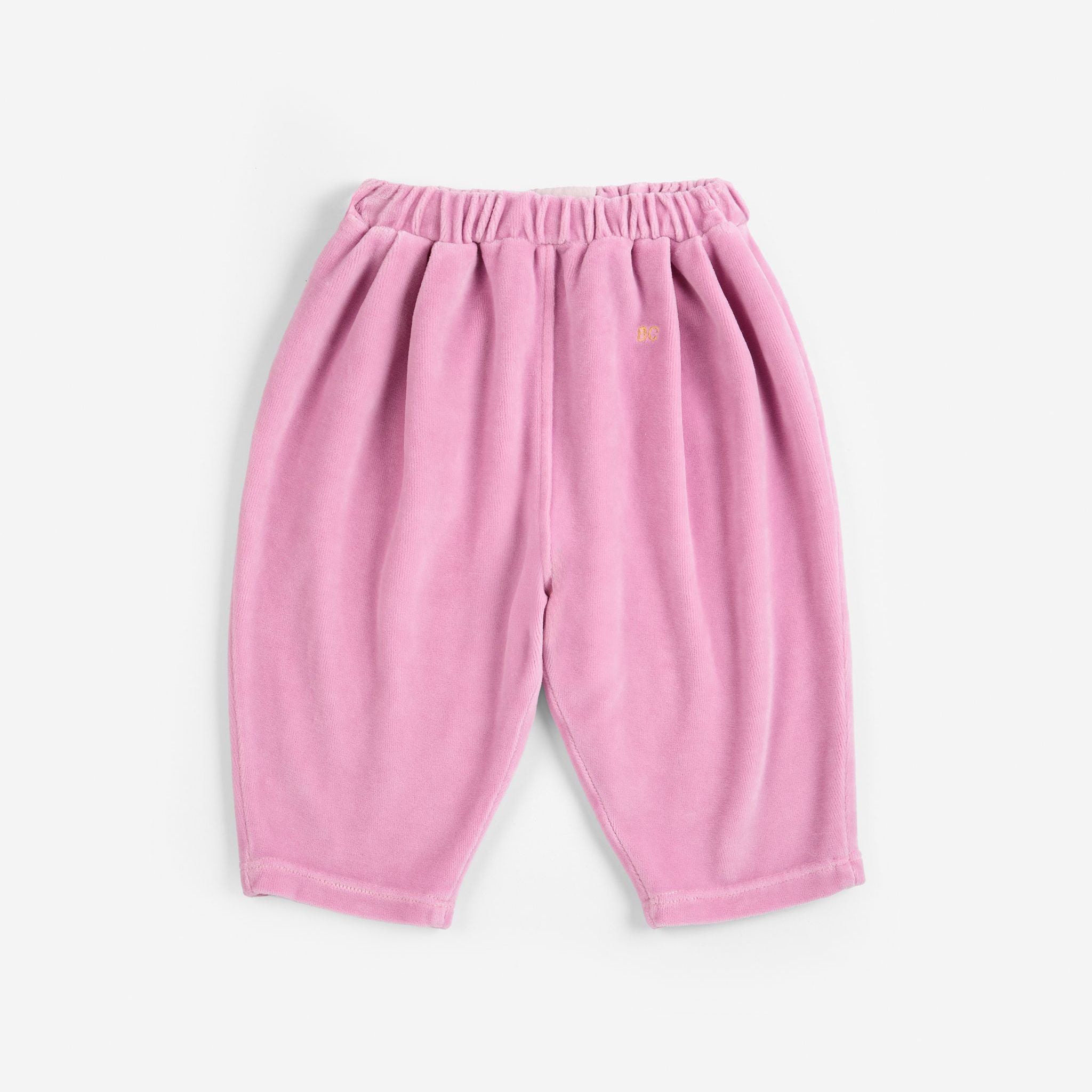 Baby Boys & Girls Pink Velvet Trousers