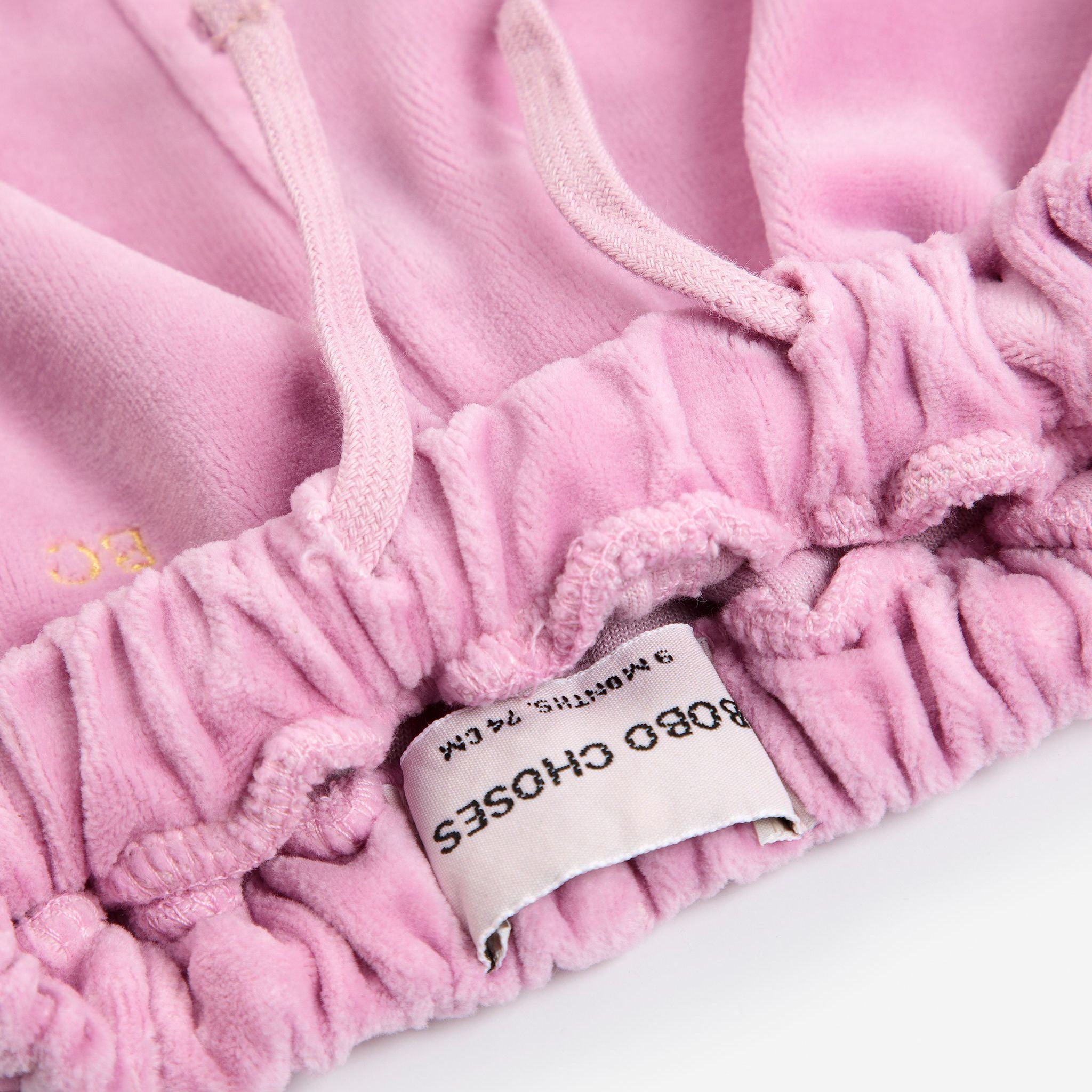 Baby Boys & Girls Pink Velvet Trousers