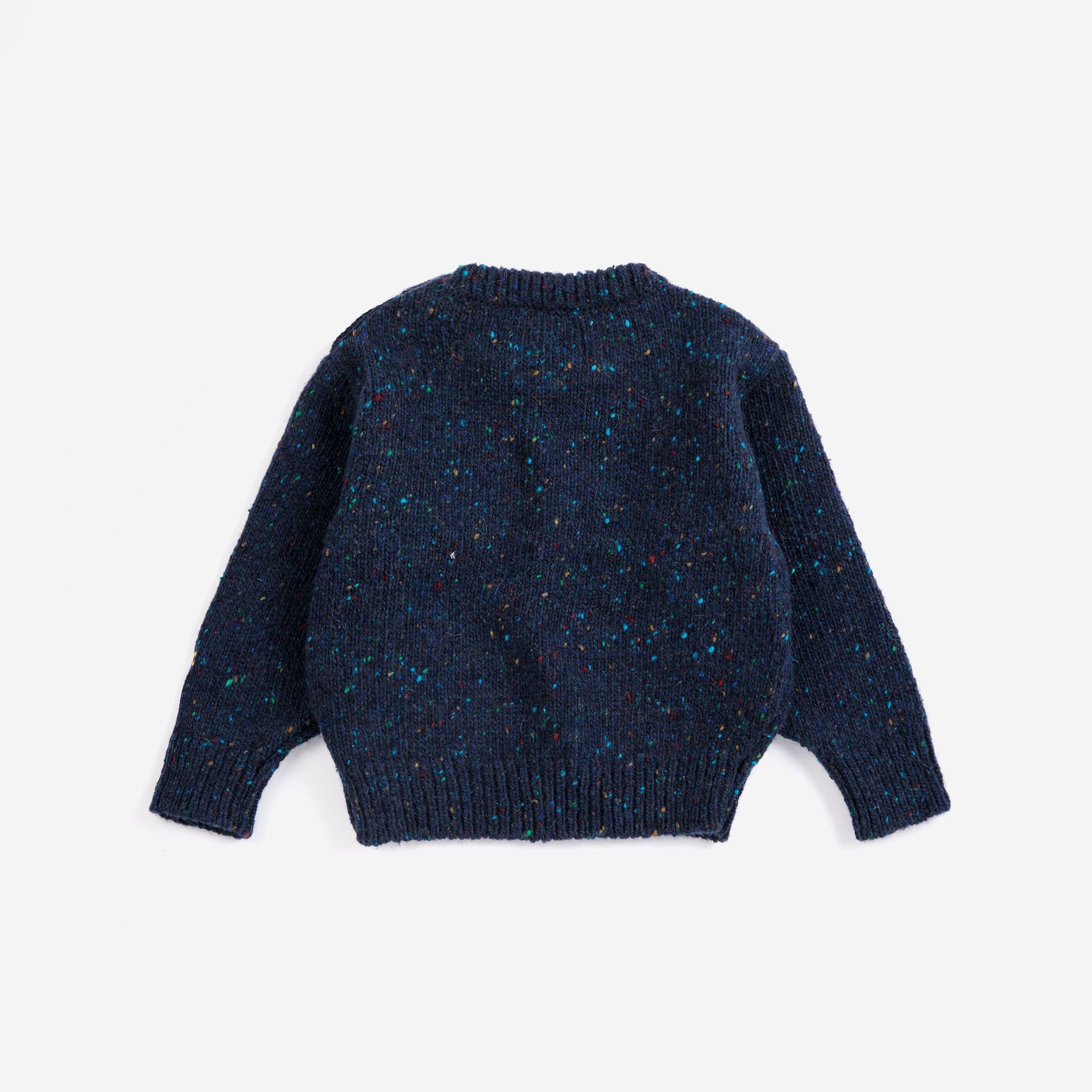 Baby Boys & Girls Navy Jacquard Wool Sweater