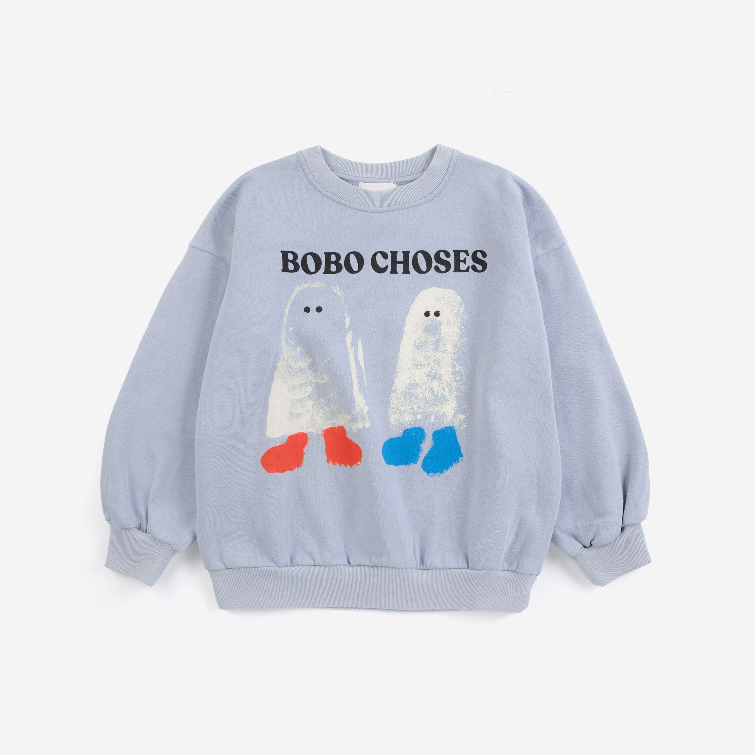 Boys & Girls Light Blue Logo Cotton Sweatshirt