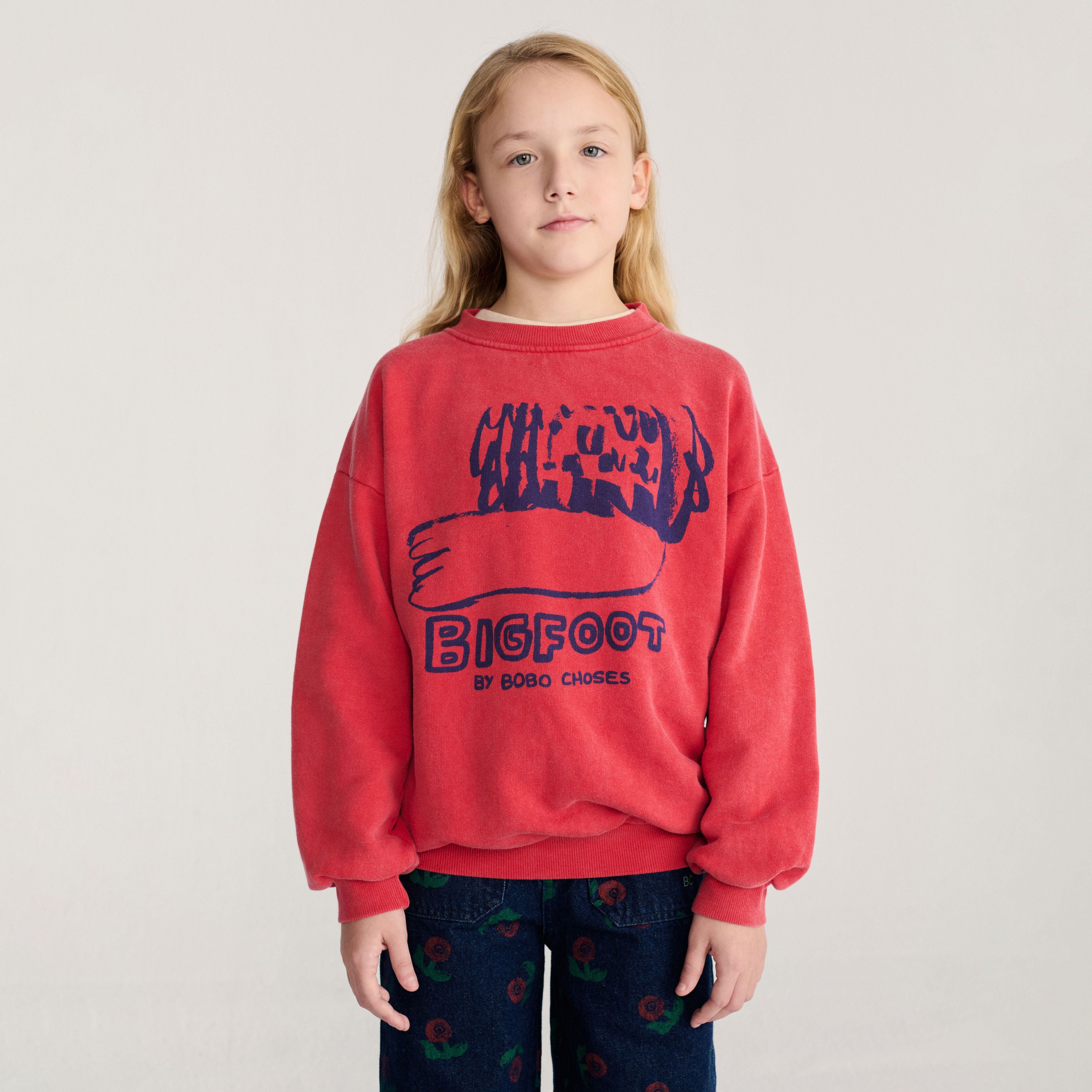 Boys & Girls Red Cotton Sweatshirt