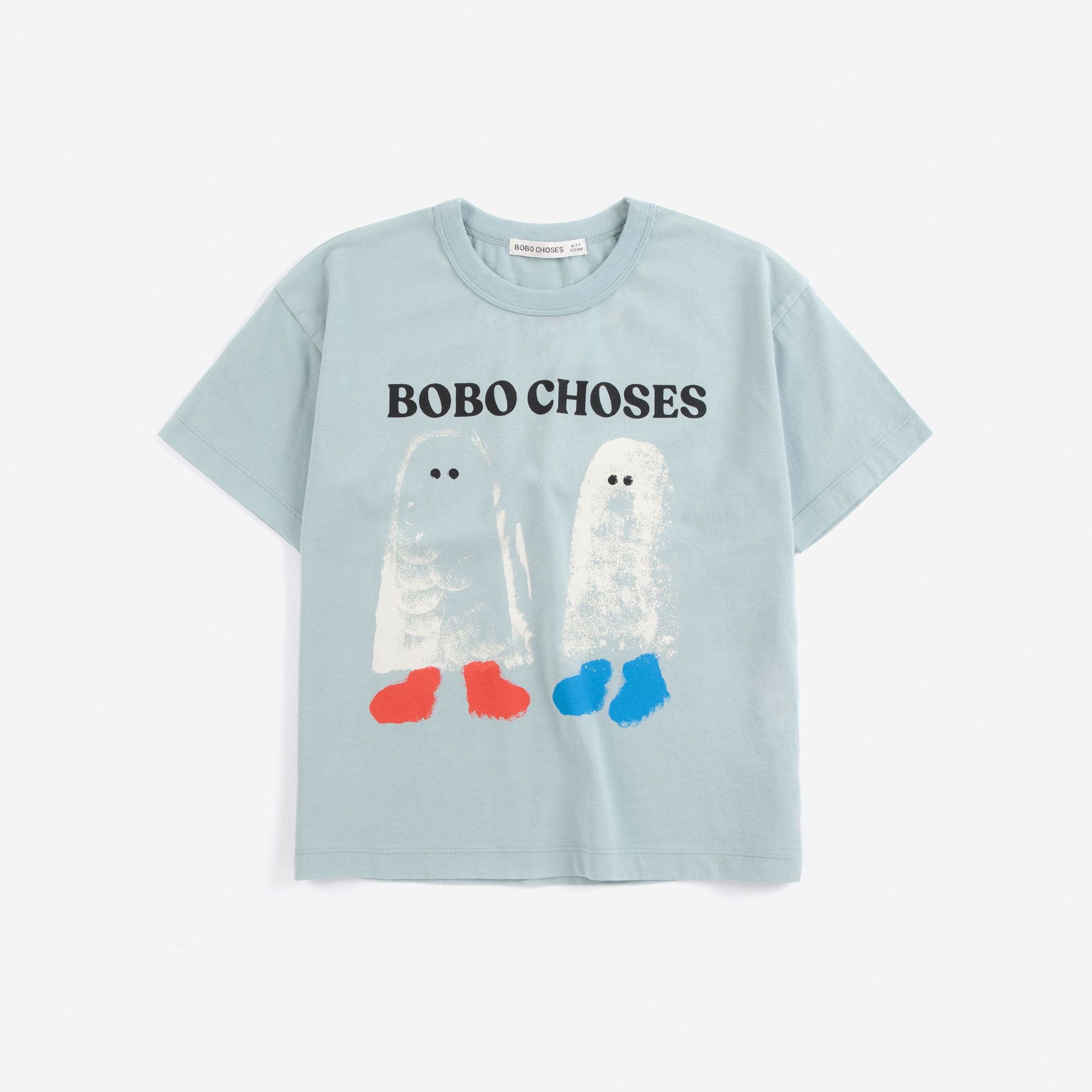Boys & Girls Light Blue Logo Cotton T-Shirt