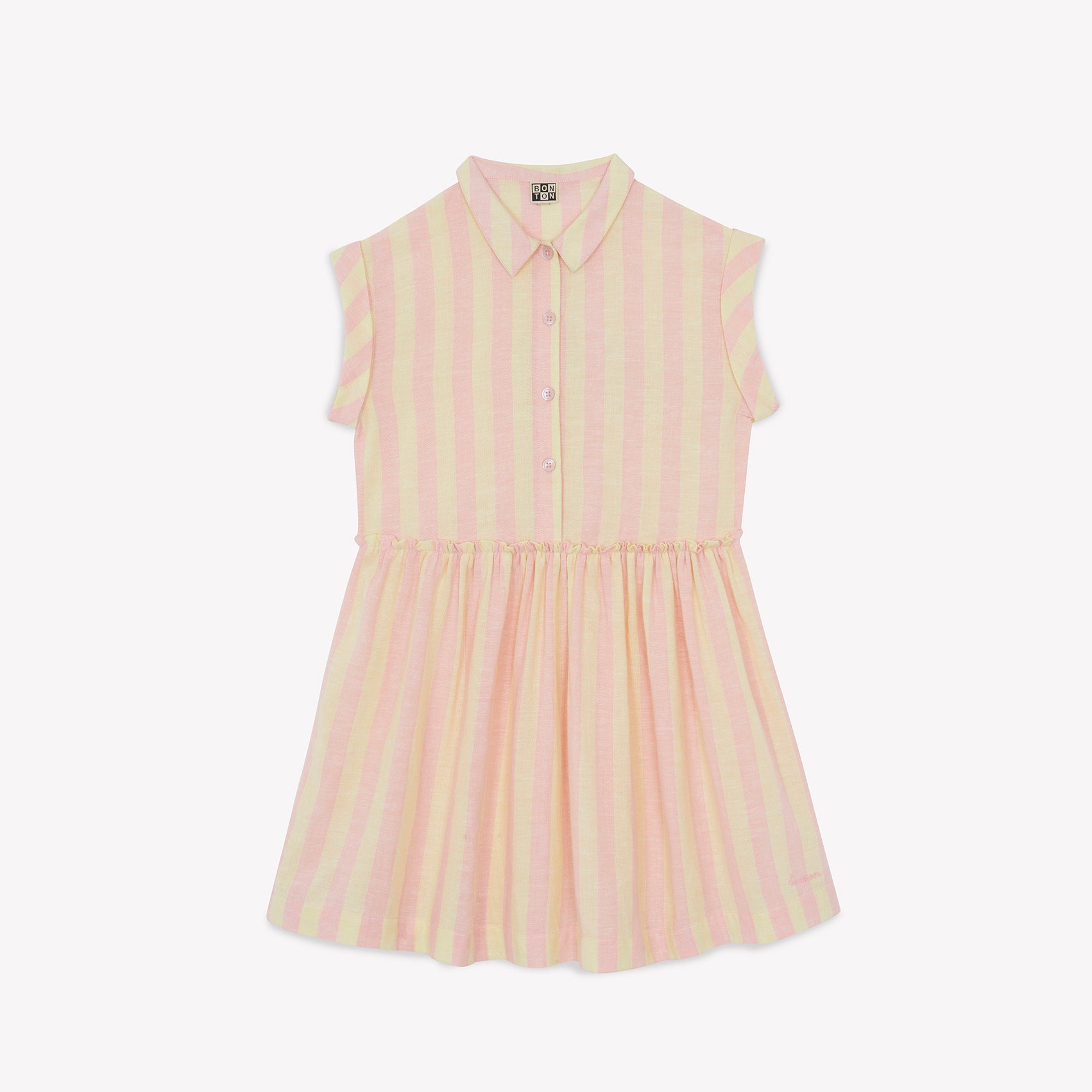 Girls Yellow Stripe Dress