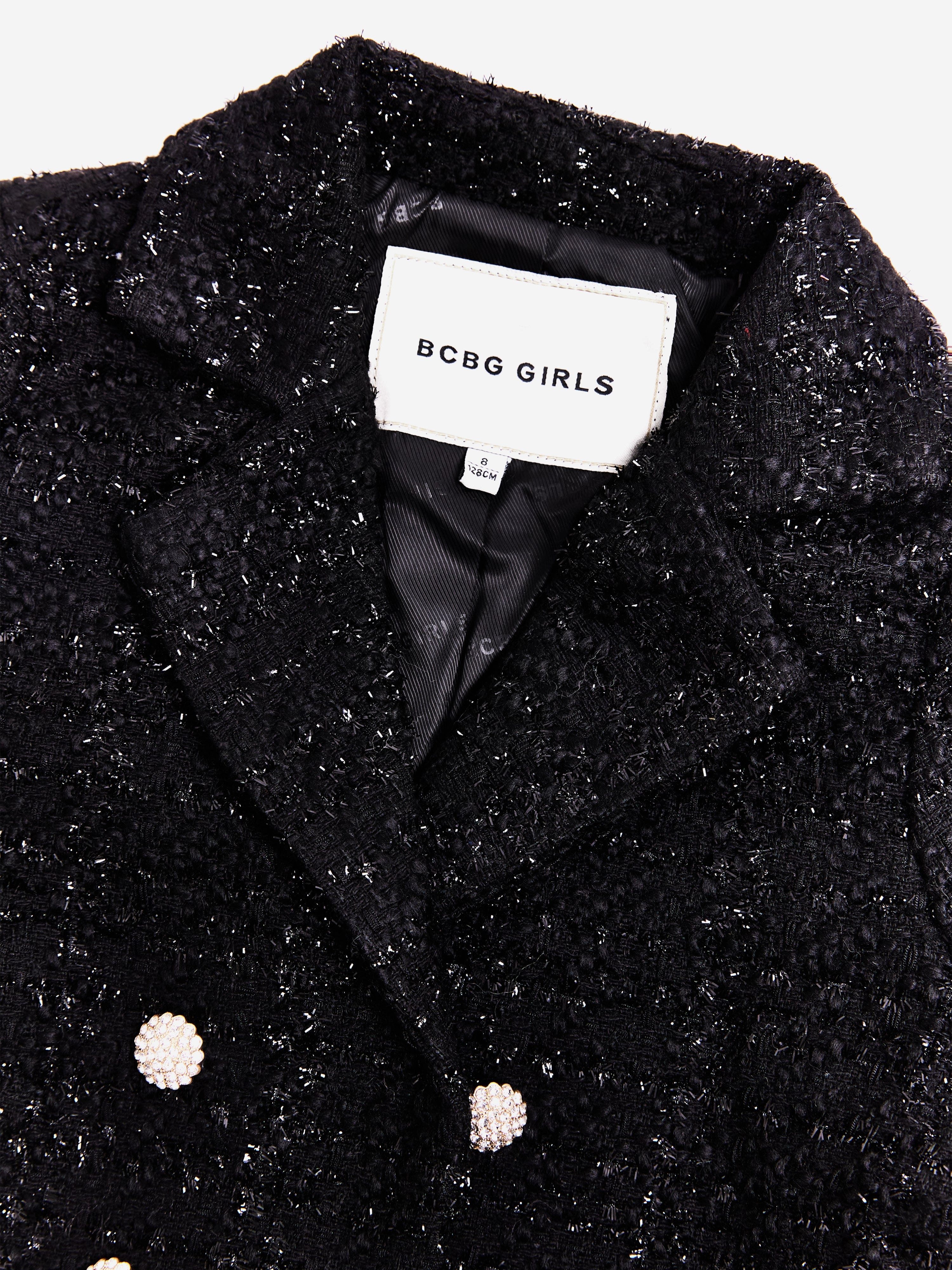 Girls Tweed Blazer in Black