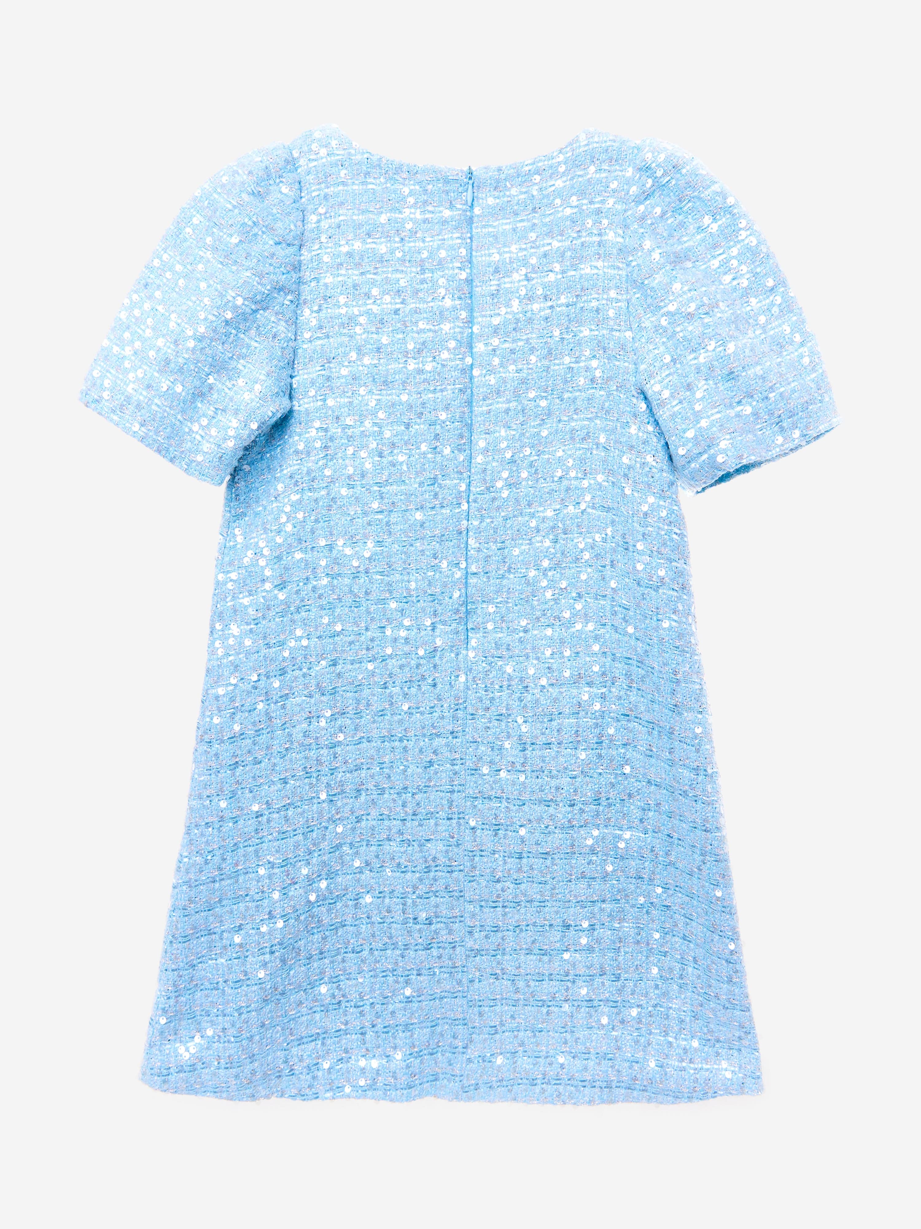 BCBG Girls Tweed Dress in Blue