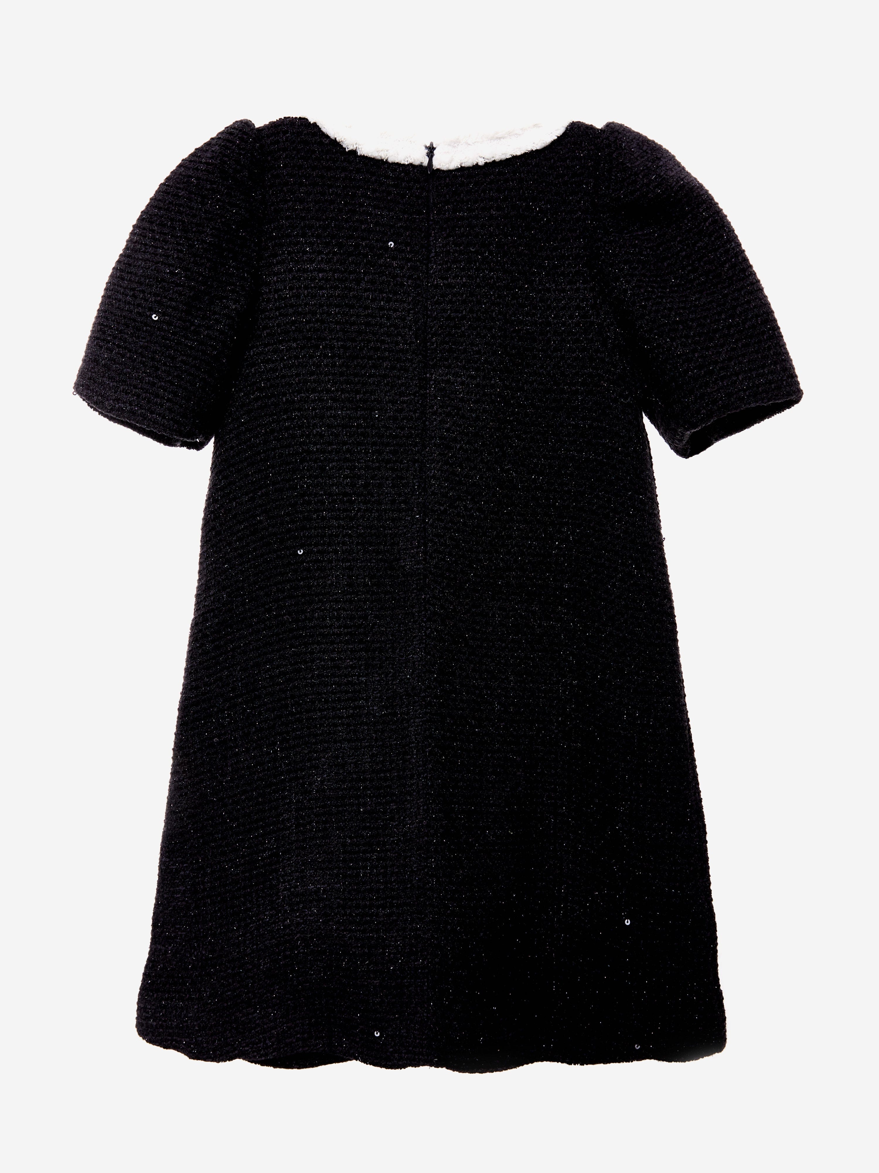 BCBG Girls Tweed Dress in Black