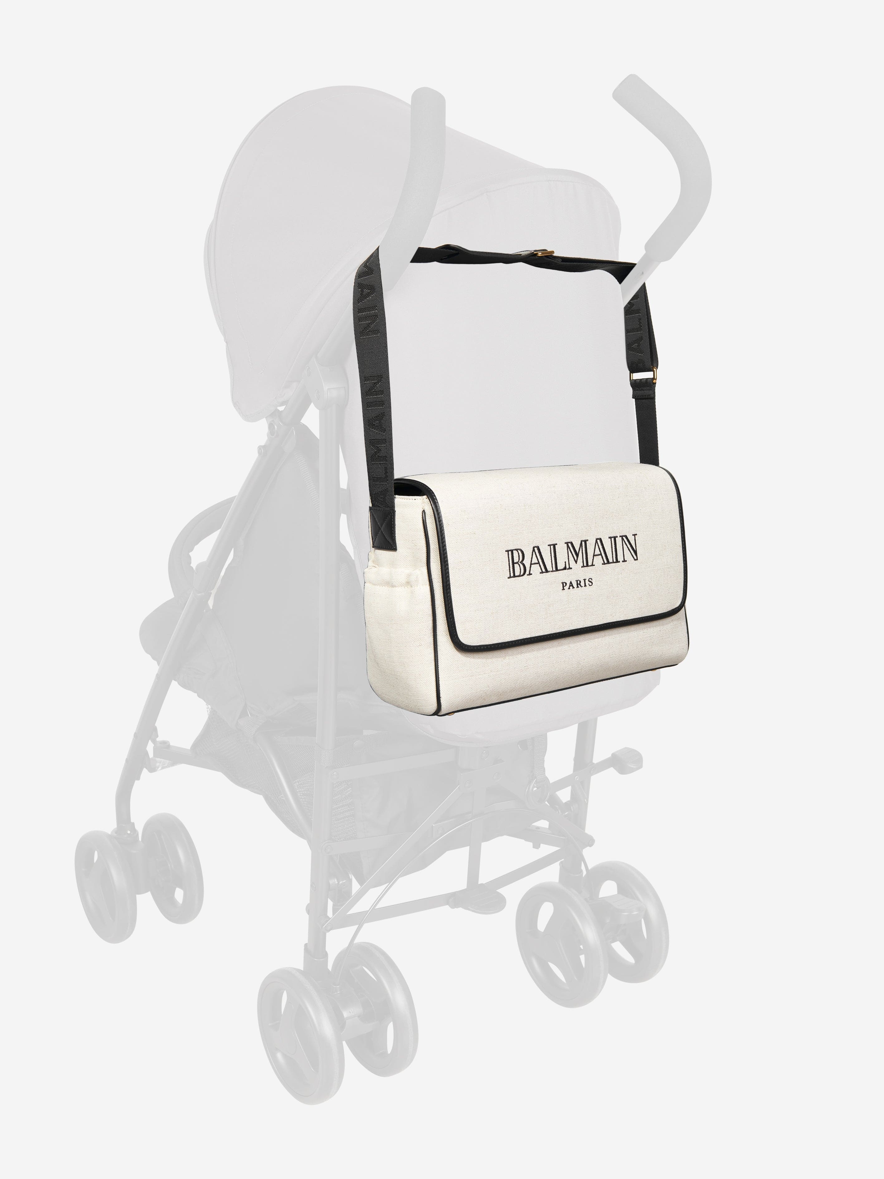 Balmain Baby Logo Changing Bag in Ivory (40cm)