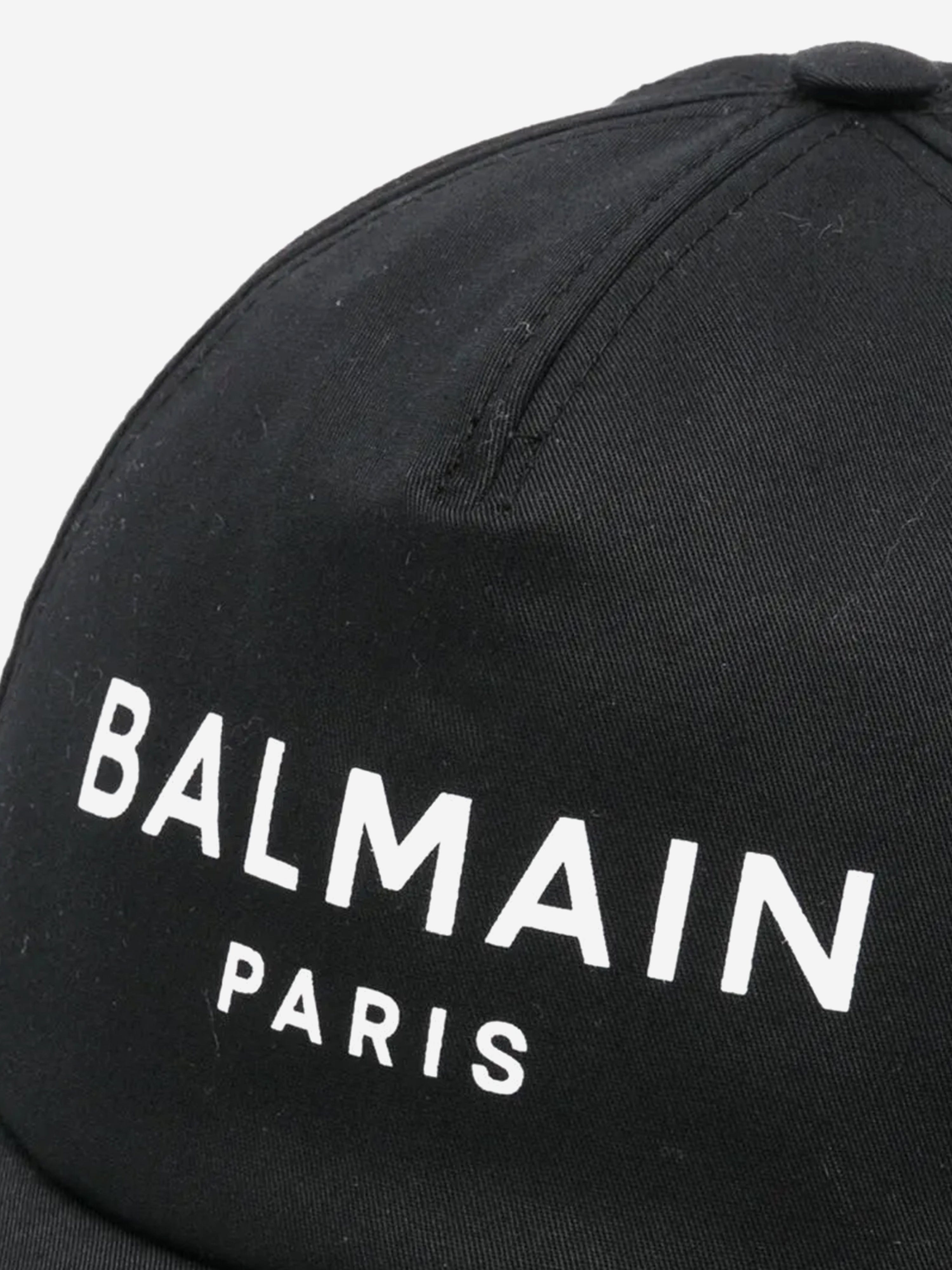 Balmain Kids Logo Cap in Black