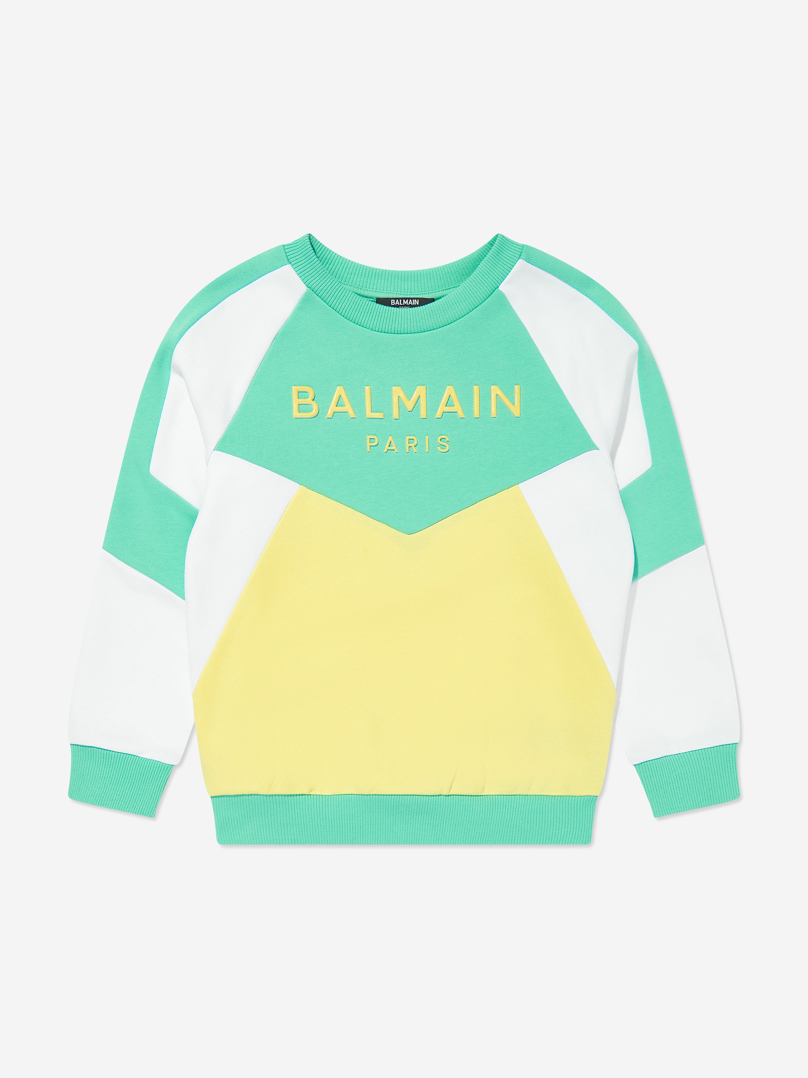 Balmain Kids Logo Sweatshirt in Green