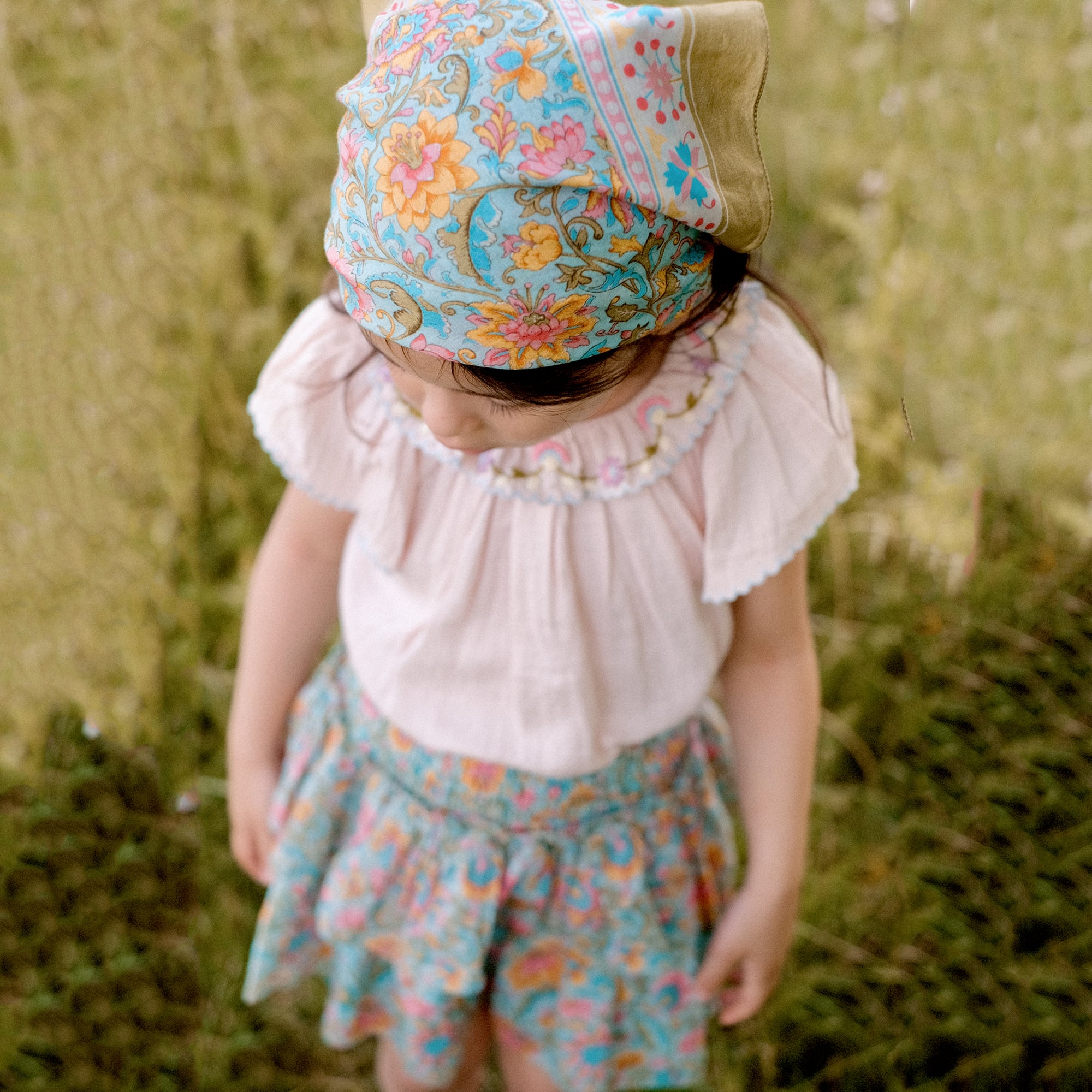 Girls Pink Embroidered Cotton Top