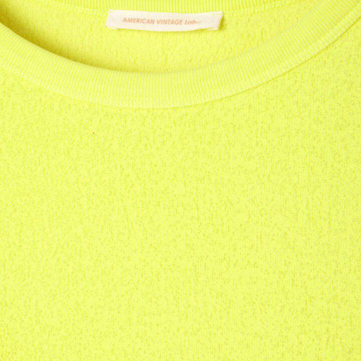 Women Fluo Yellow Cotton Sweatshirt