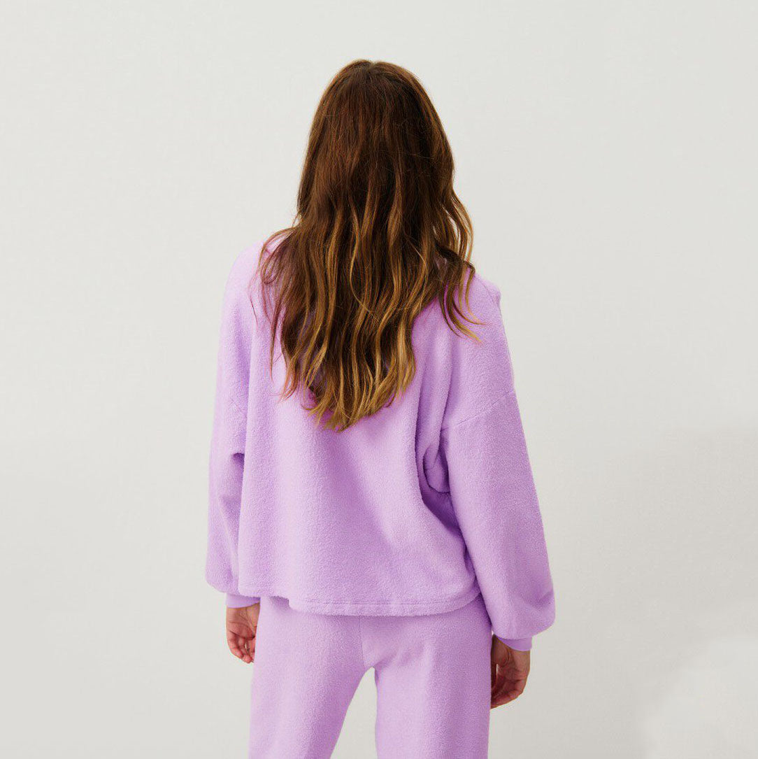 Women Mauve Cotton Sweatshirt