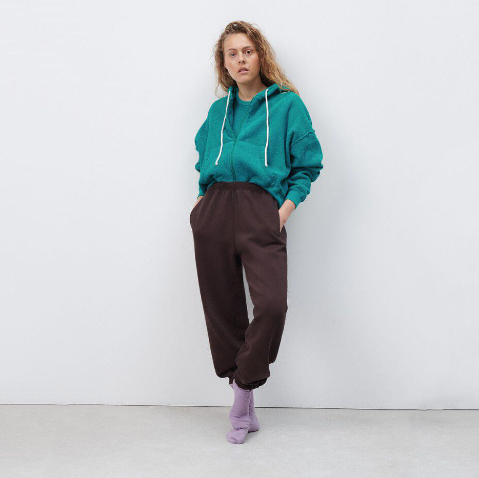 Women Green Cotton Zip-Up Top