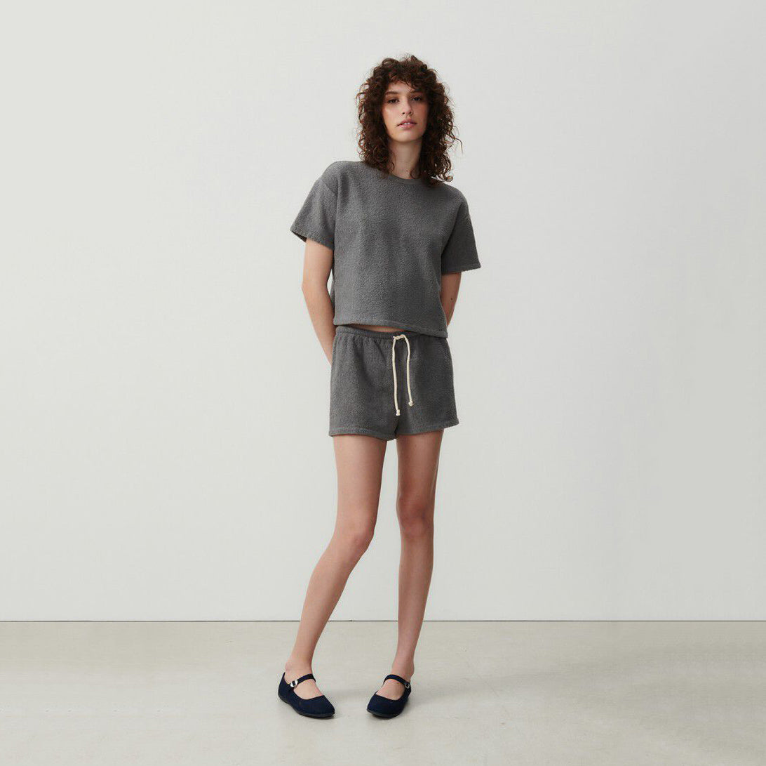 Women Dark Grey Cotton Shorts
