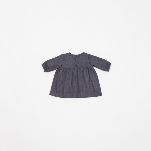 Baby Girls Charcoal Wool Dress