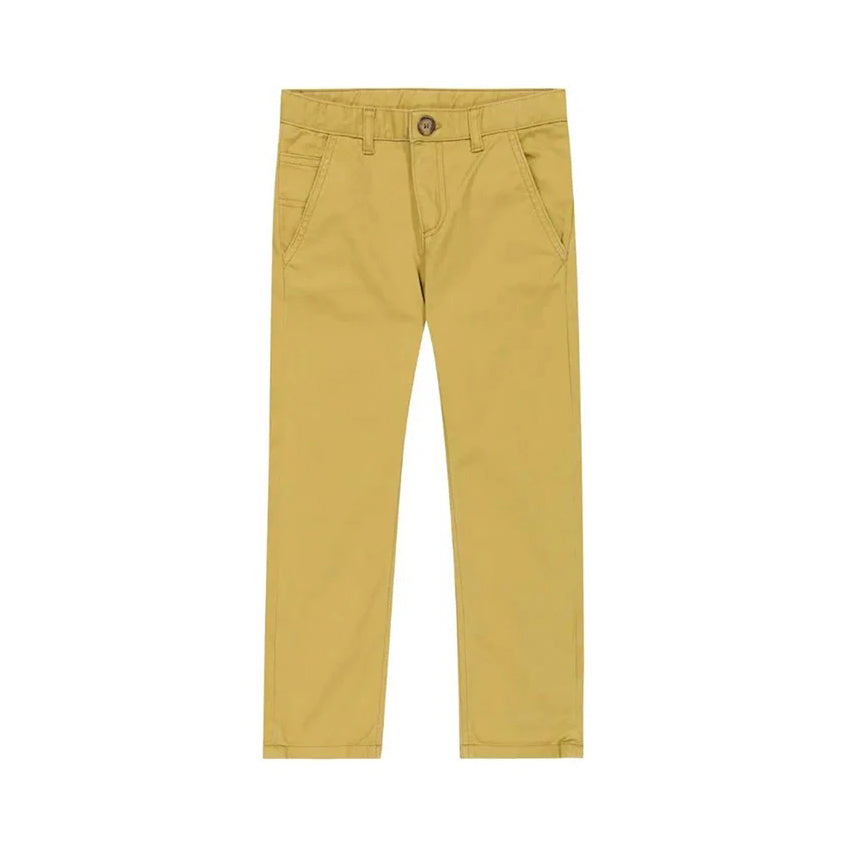 Boys Yellow Cotton Trousers