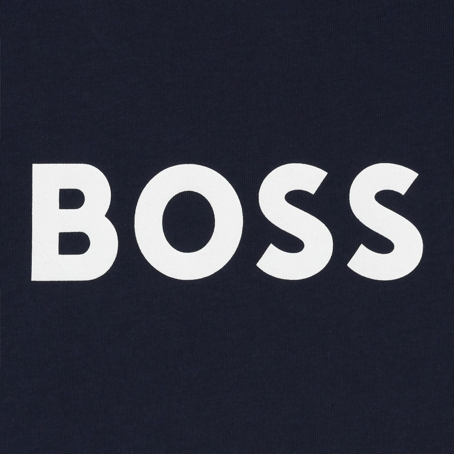 Boys Dark Blue Logo Cotton T-Shirt