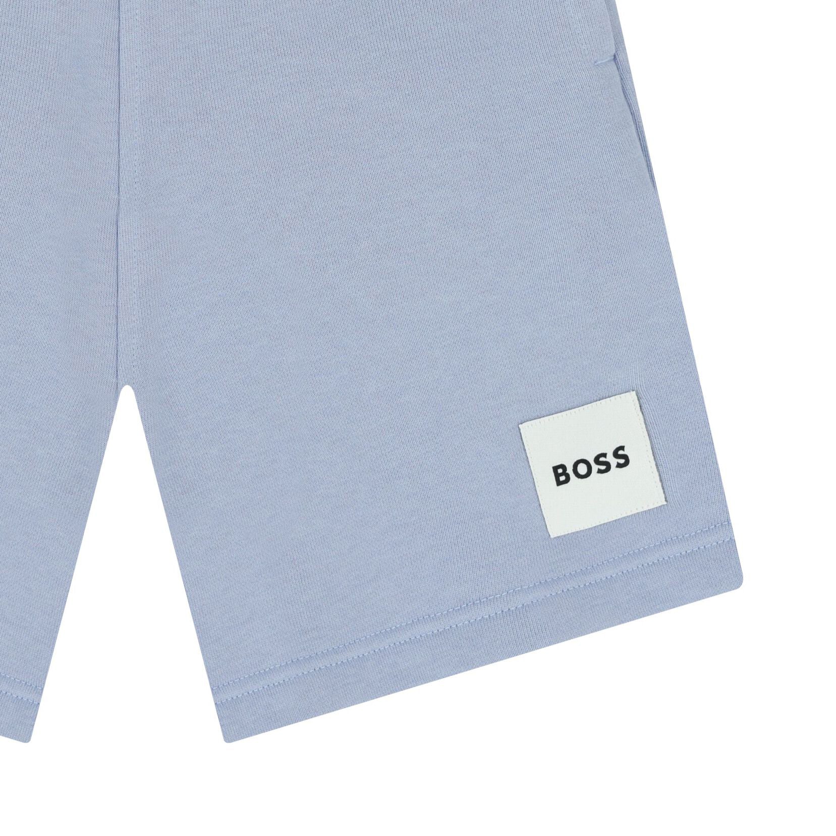 Boys Light Blue Cotton Shorts