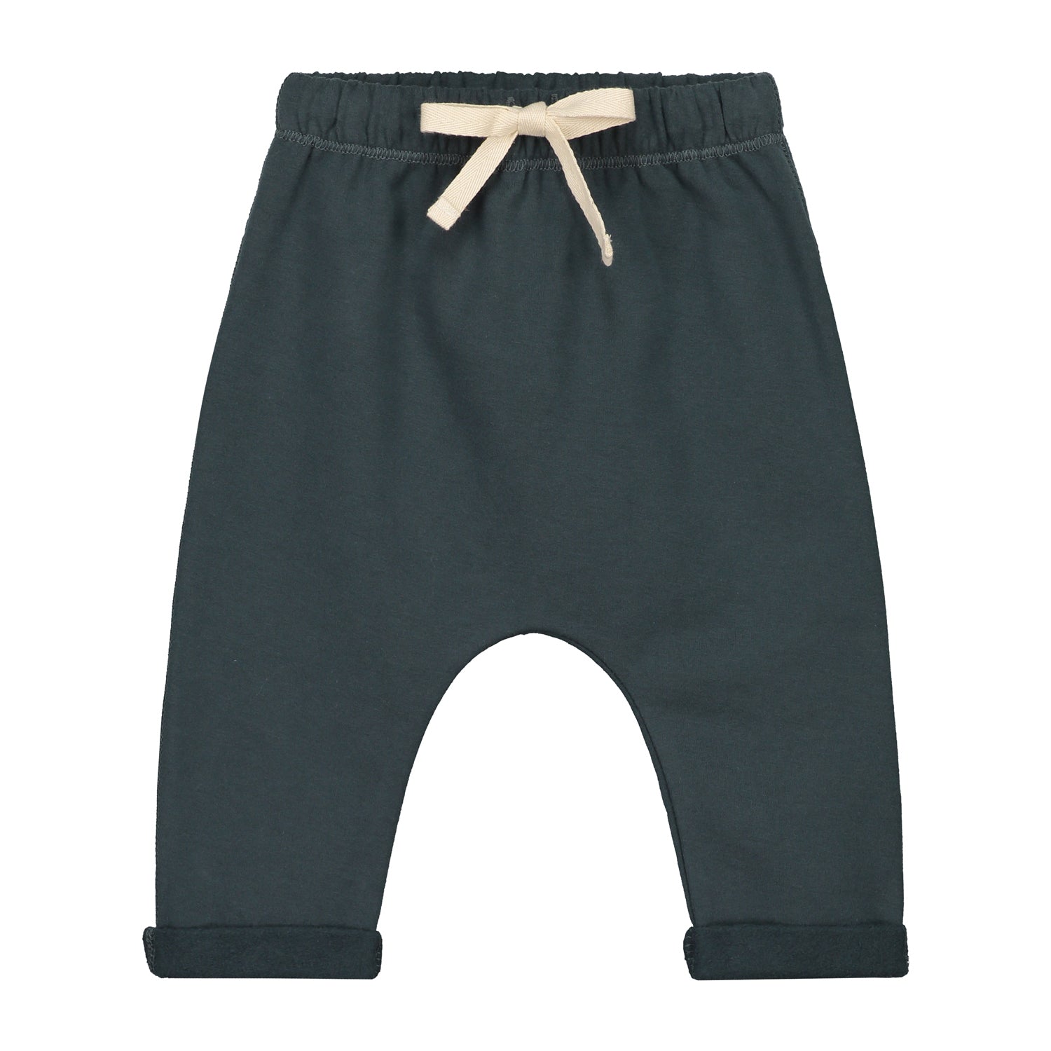 Baby Boys & Girls Blue Grey Cotton Trousers