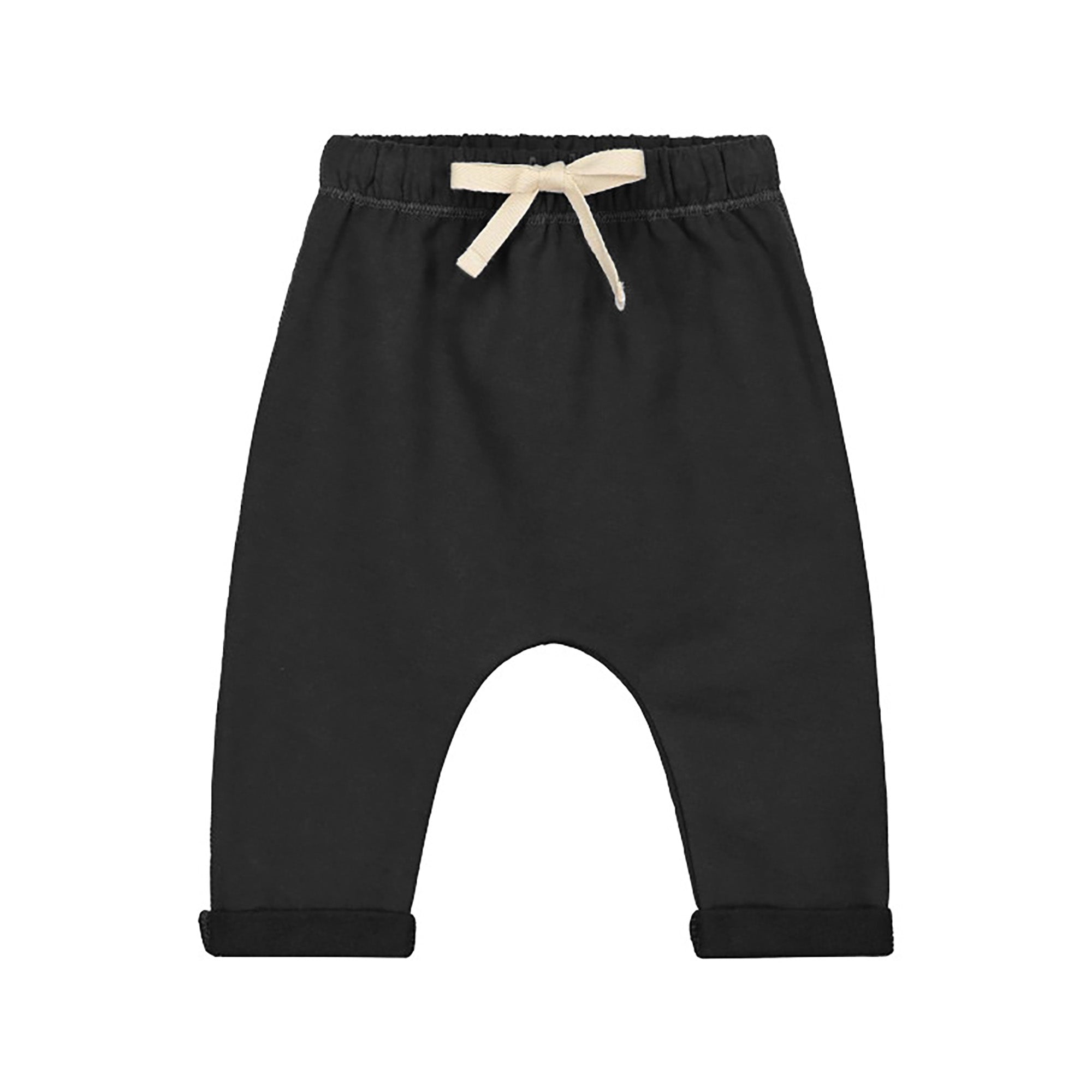 Baby Boys & Girls Black Cotton Trousers