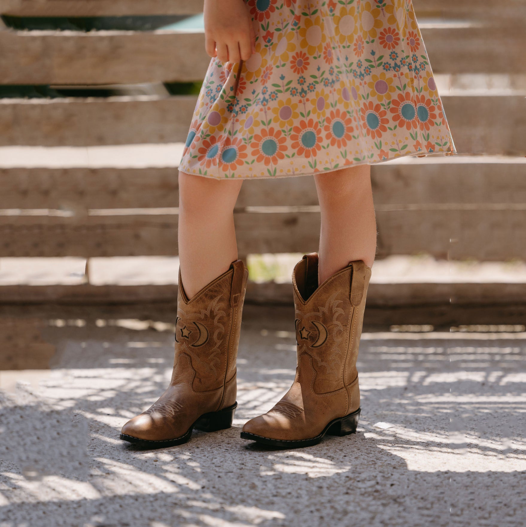 Girls Brown Cowboy Boots