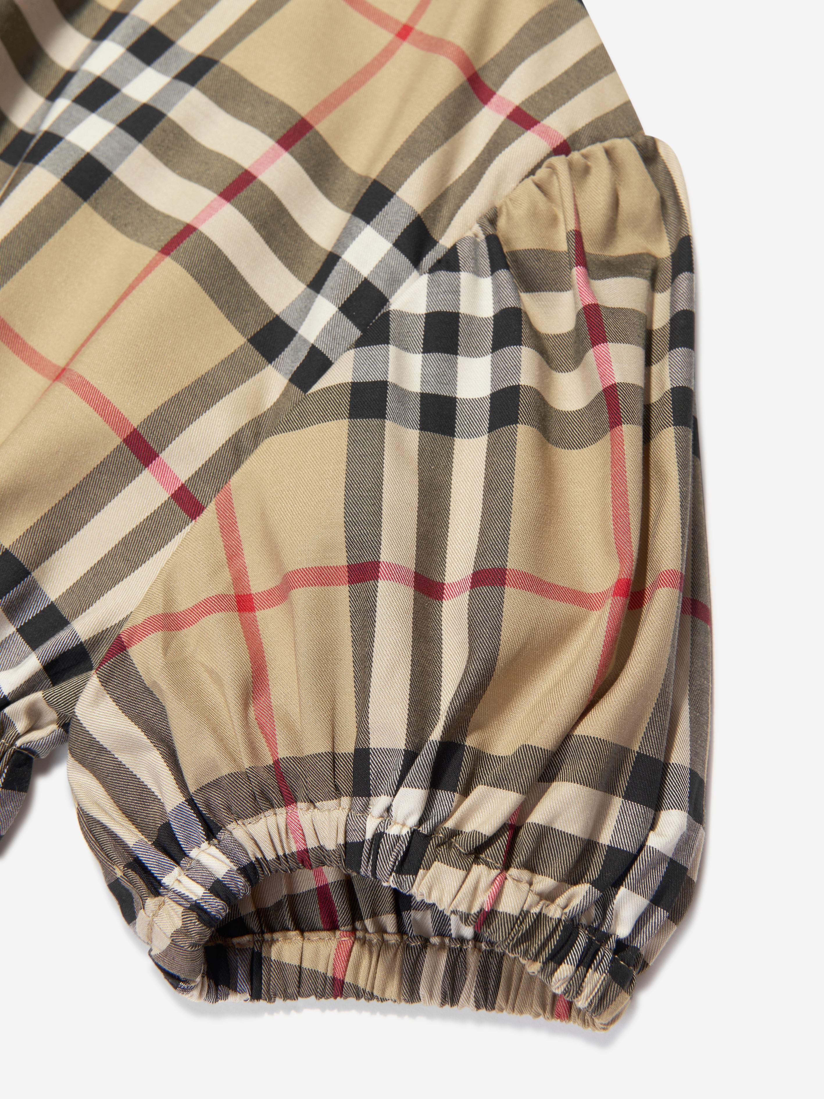 Girls Shelley Dress in Archive Beige Check